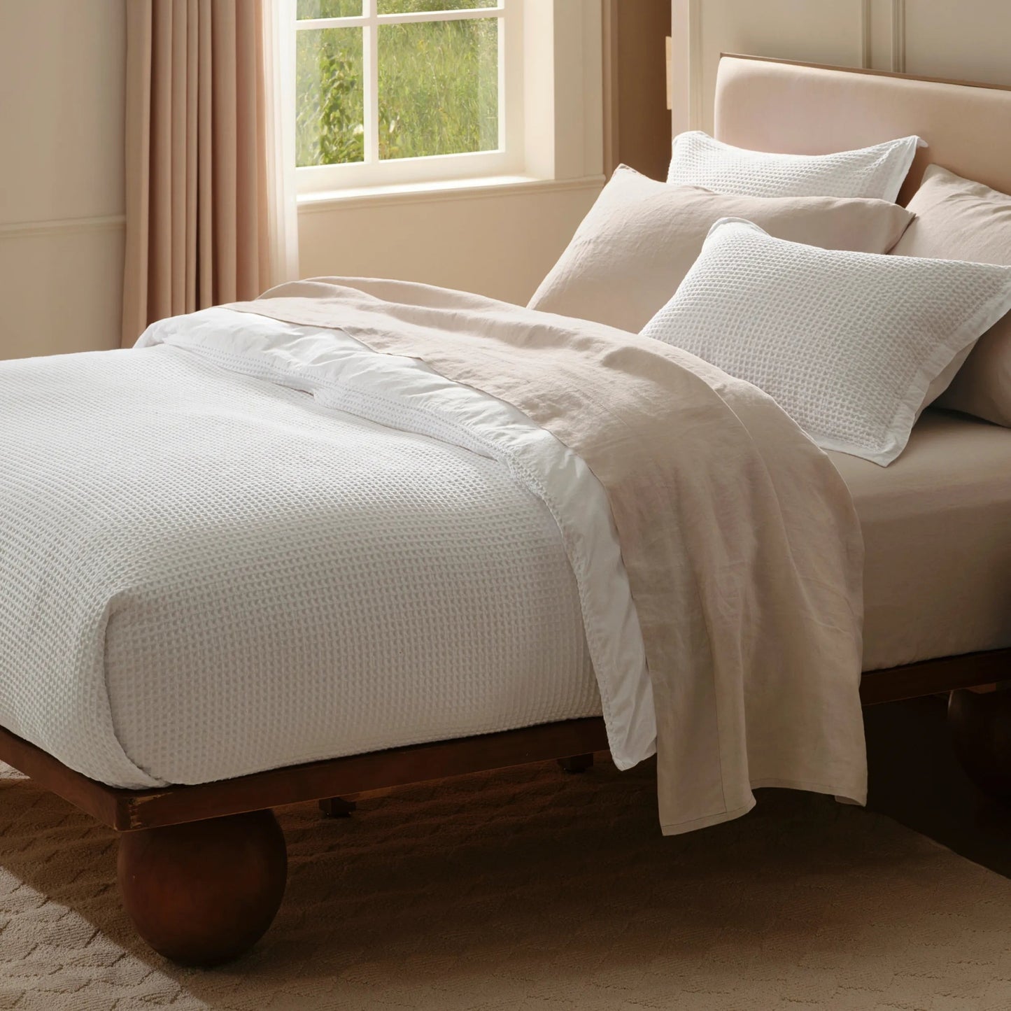 PureWovenTM Cotton Waffle Weave Duvet Cover Set
