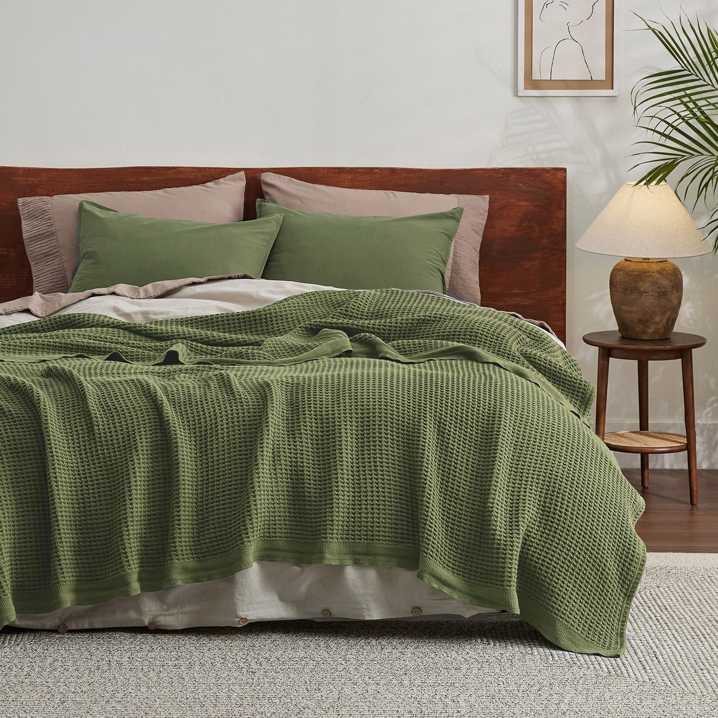 Cotton Waffle Weave Blanket