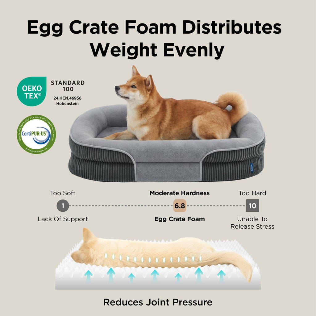 Oval Bolster Dog Bed
