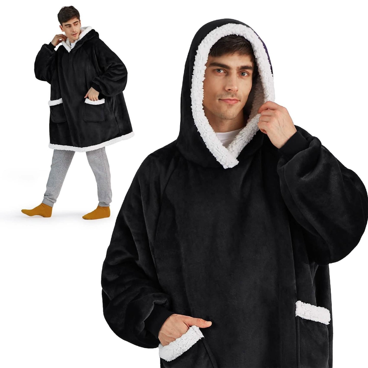 Sherpa Fleece Blanket Hoodie