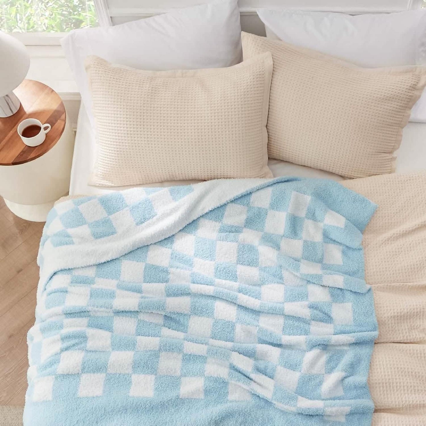 Super Soft Reversible Checkerboard Blanket