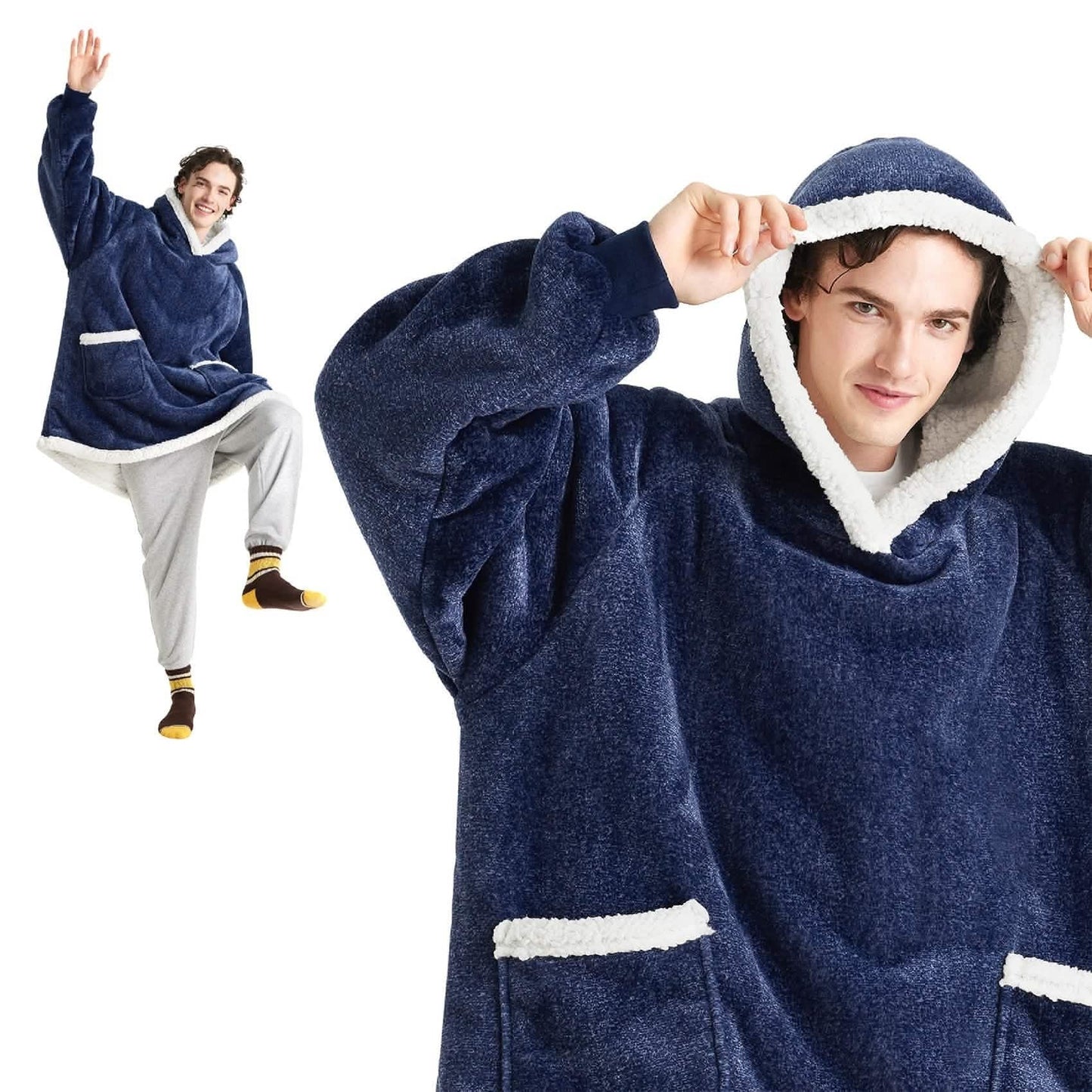 Sherpa Fleece Blanket Hoodie