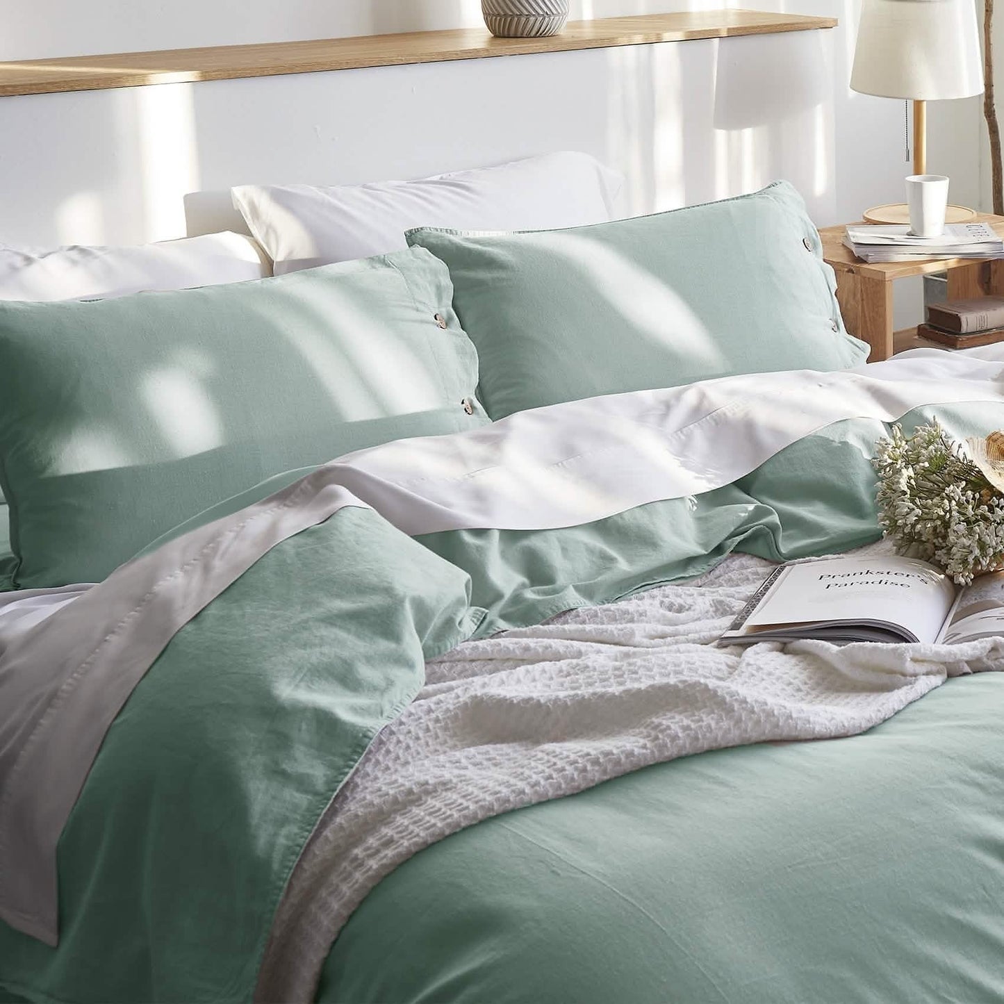 PureWovenTM Cotton Linen Hybrid Duvet Cover Set