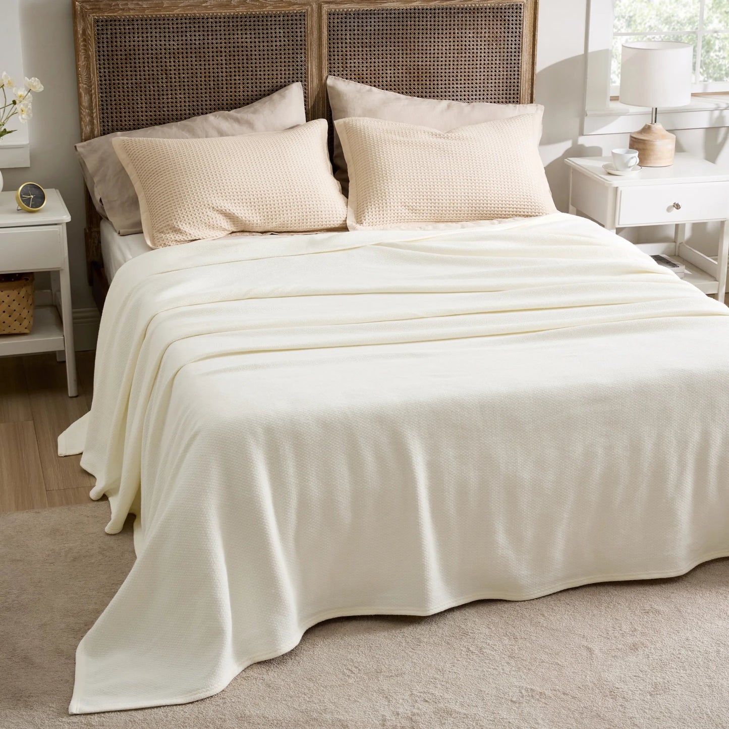 100% Cotton Herringbone Woven Blanket