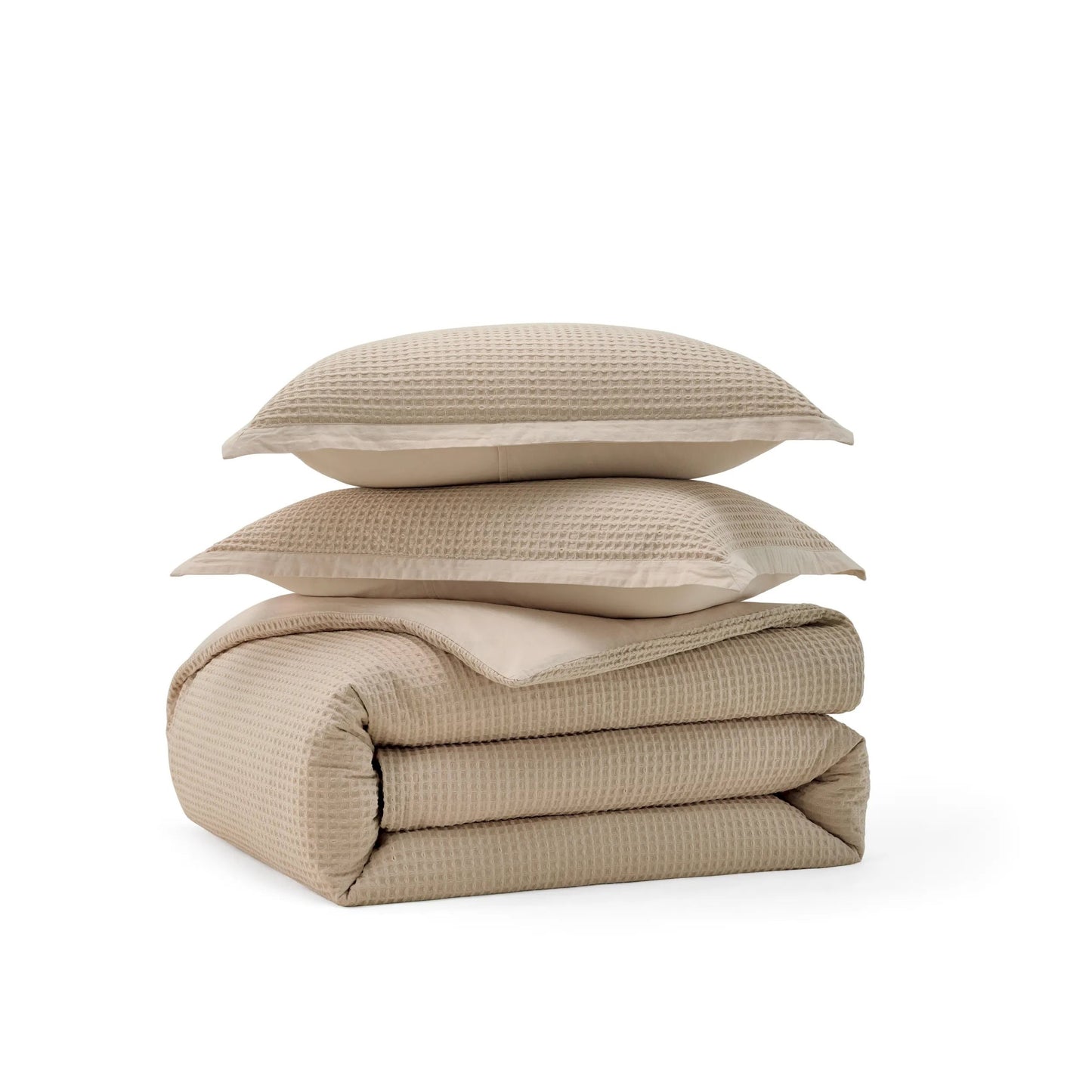 PureWovenTM Cotton Waffle Weave Duvet Cover Set