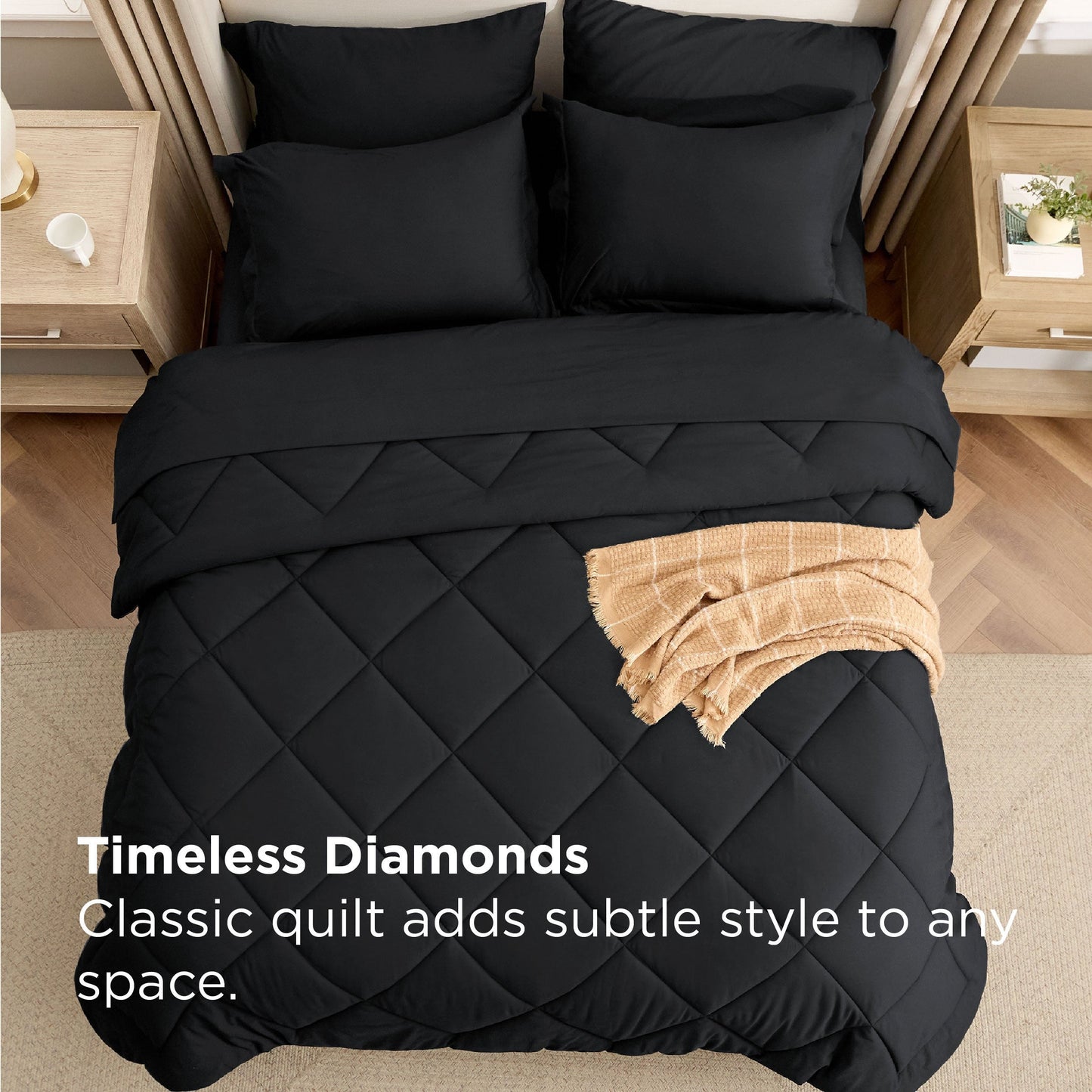 Diamond Quilted Bed-in-a-bag
