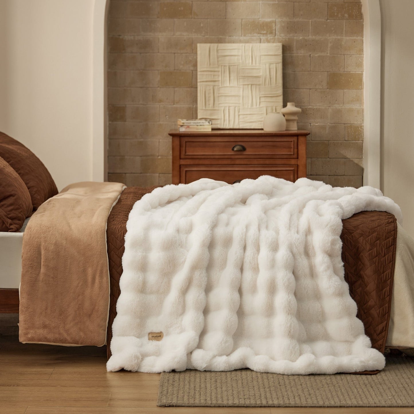 Bubble Faux Fur Blanket