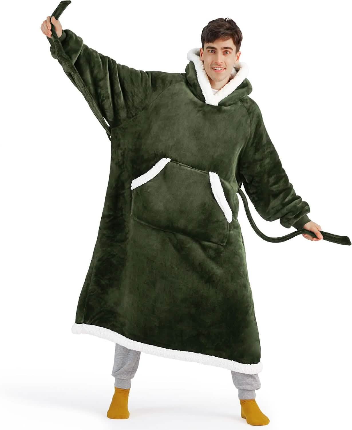 Sherpa Fleece Blanket Hoodie