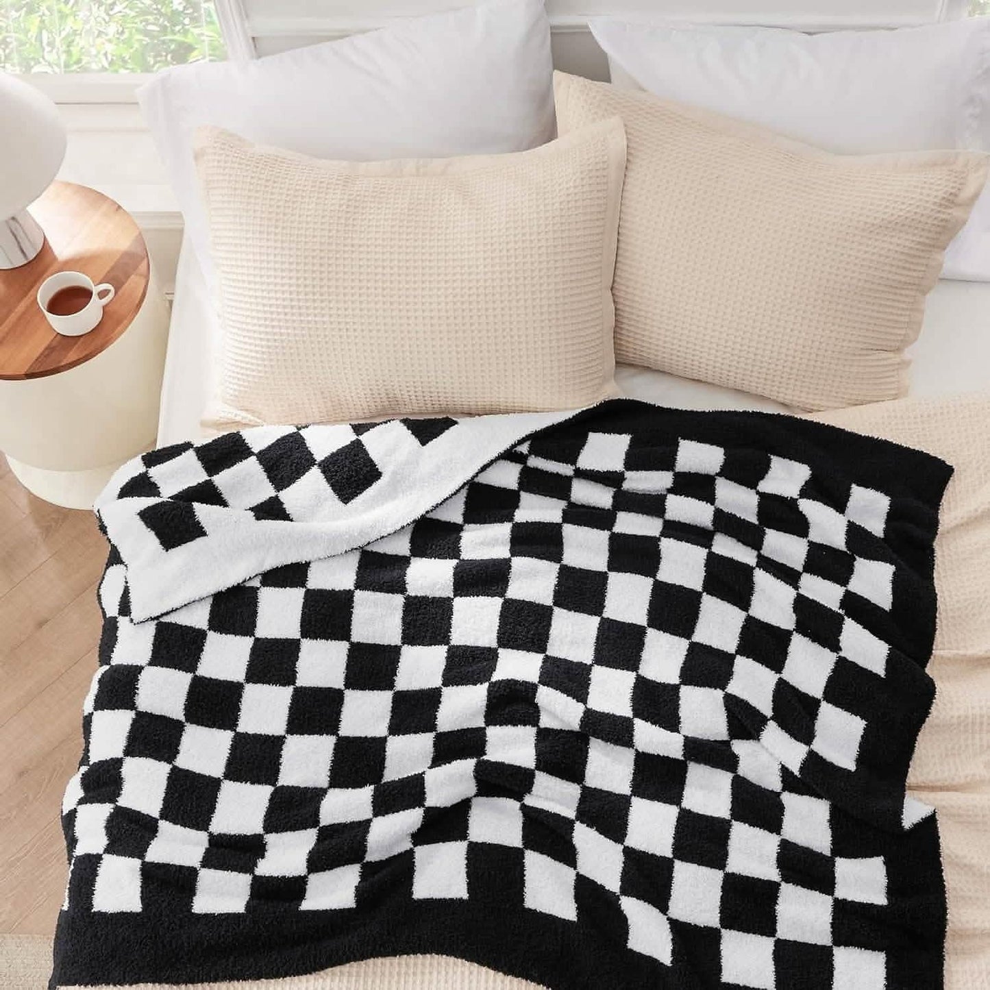 Super Soft Reversible Checkerboard Blanket