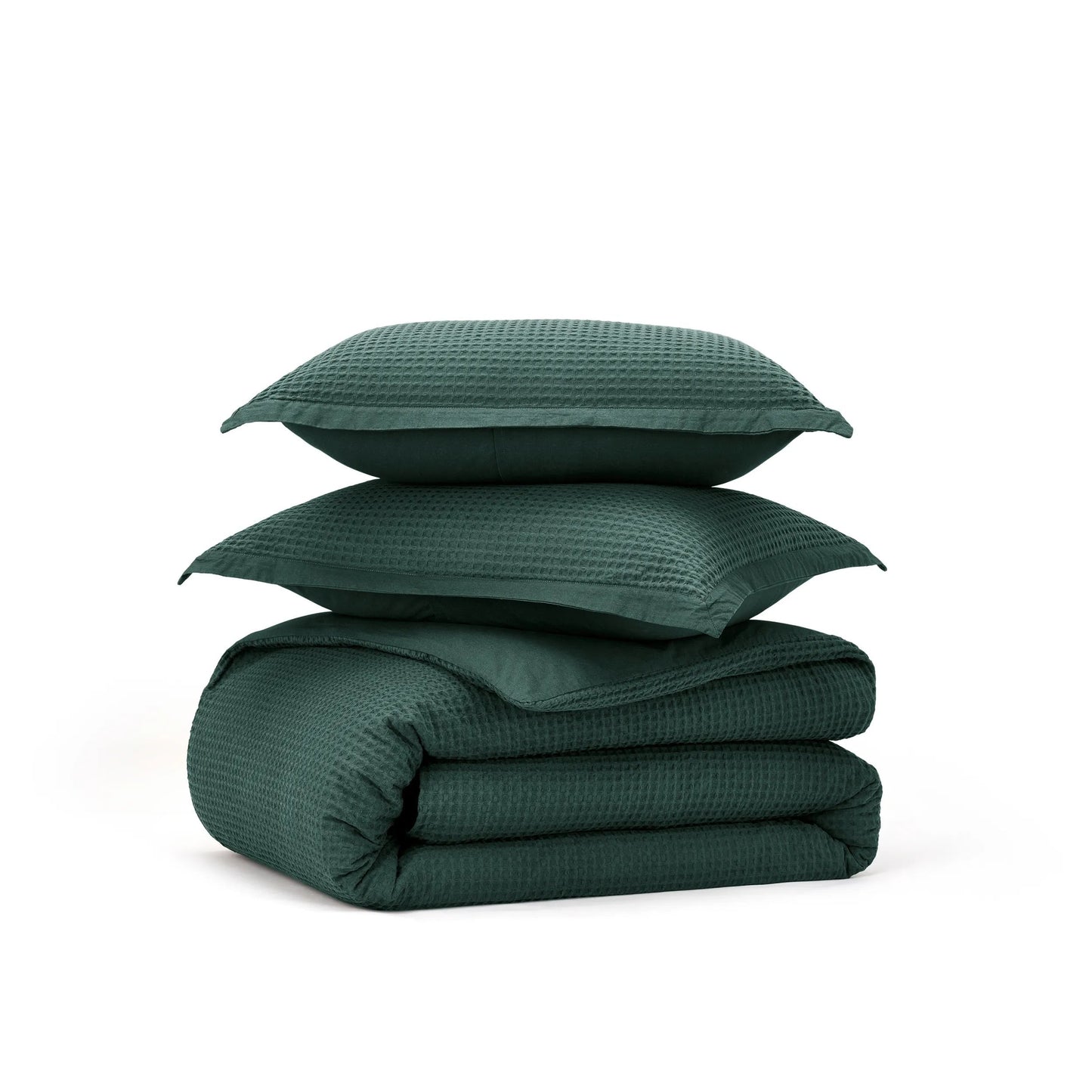 PureWovenTM Cotton Waffle Weave Duvet Cover Set