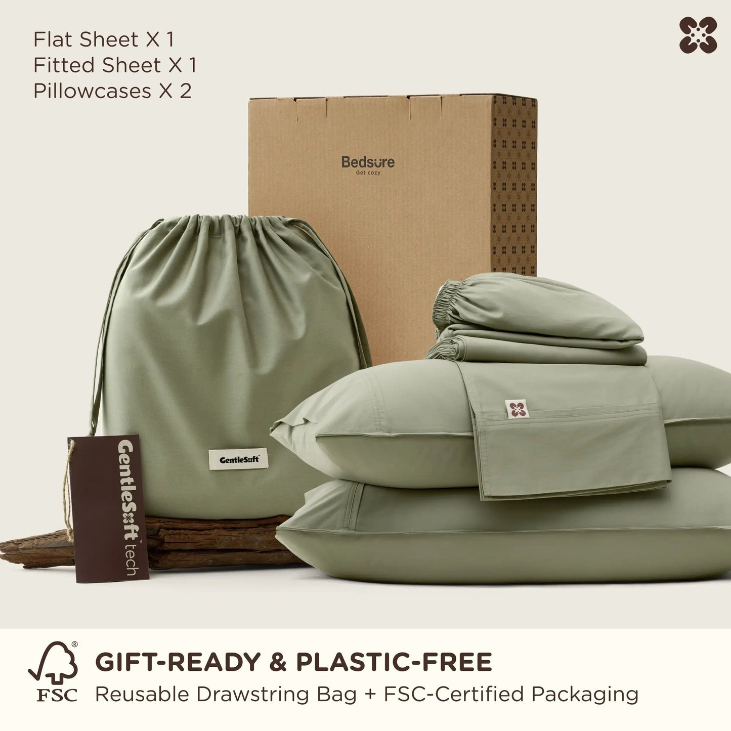 PureWovenTM Serene Blend Sheet Set