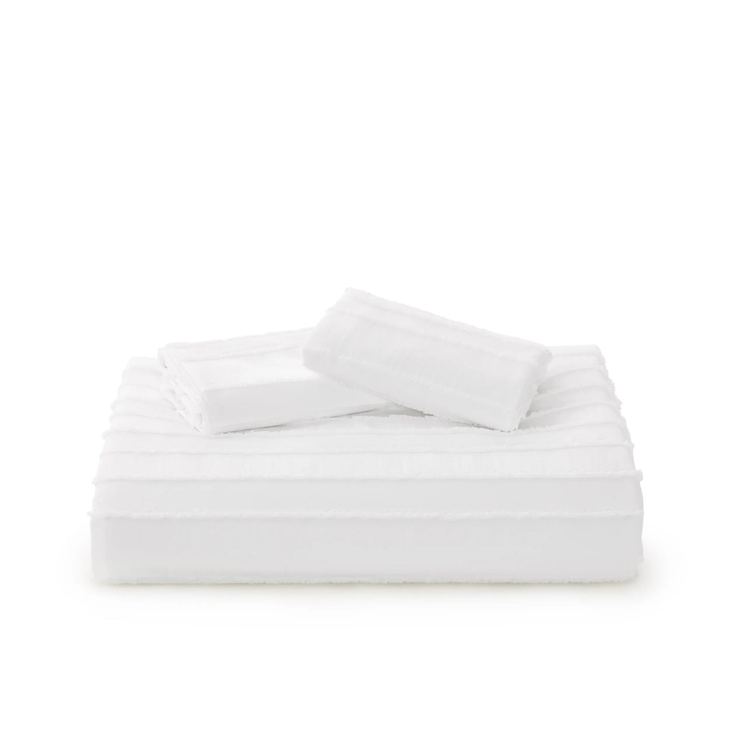Striped Tufted Embroidery Duvet Cover Set