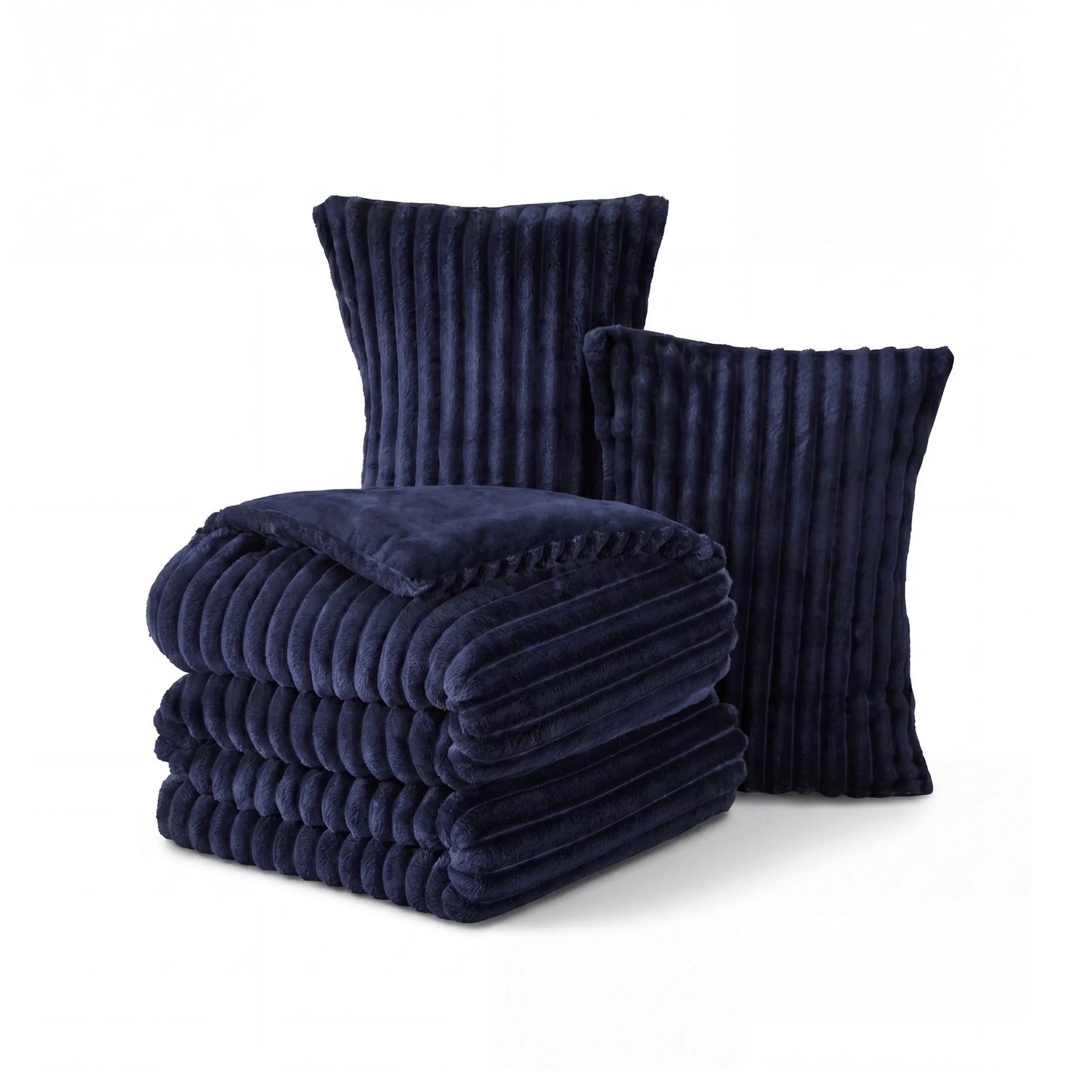 Striped Flannel Comforter Set