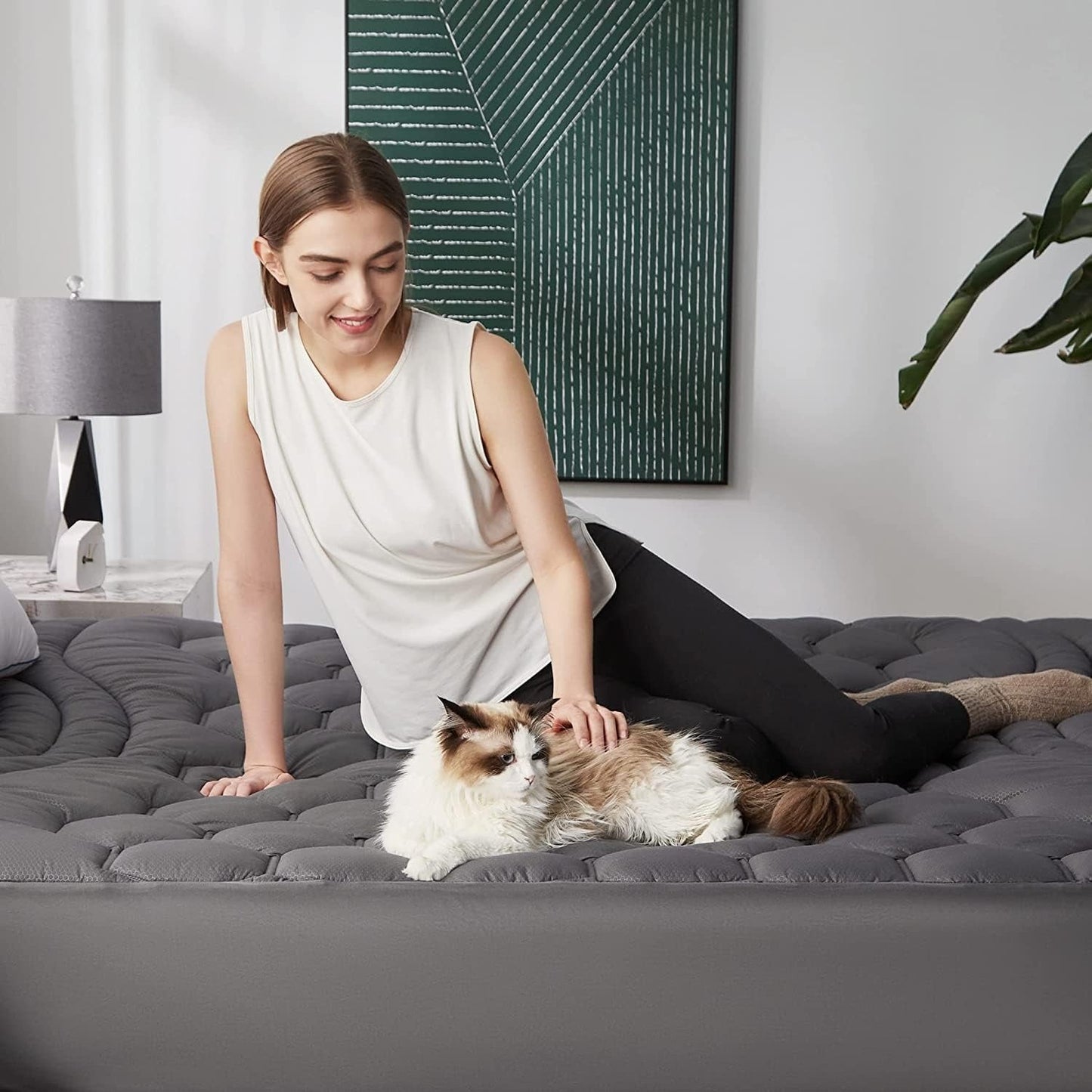 Three-Zone Quilted Mattress Pad