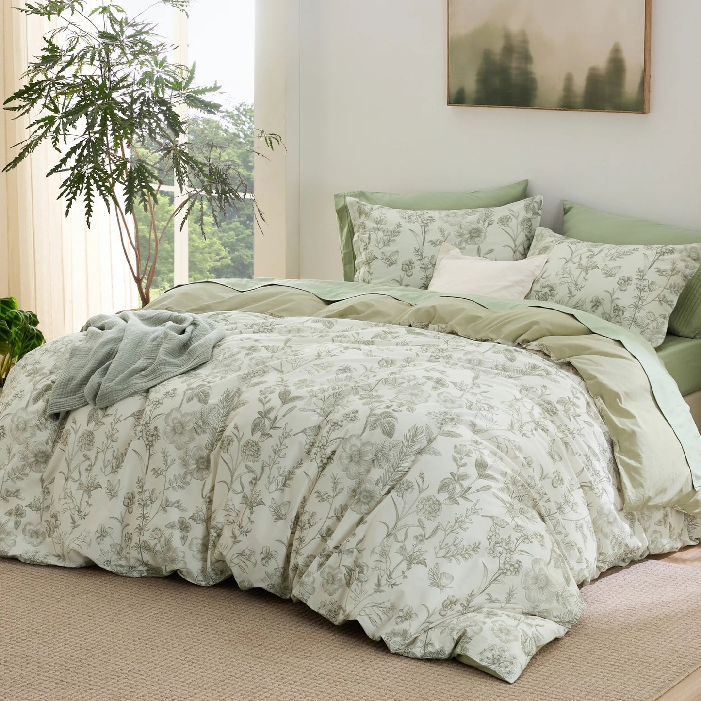 PureWovenTM 100% Cotton Patterned Duvet Cover Set