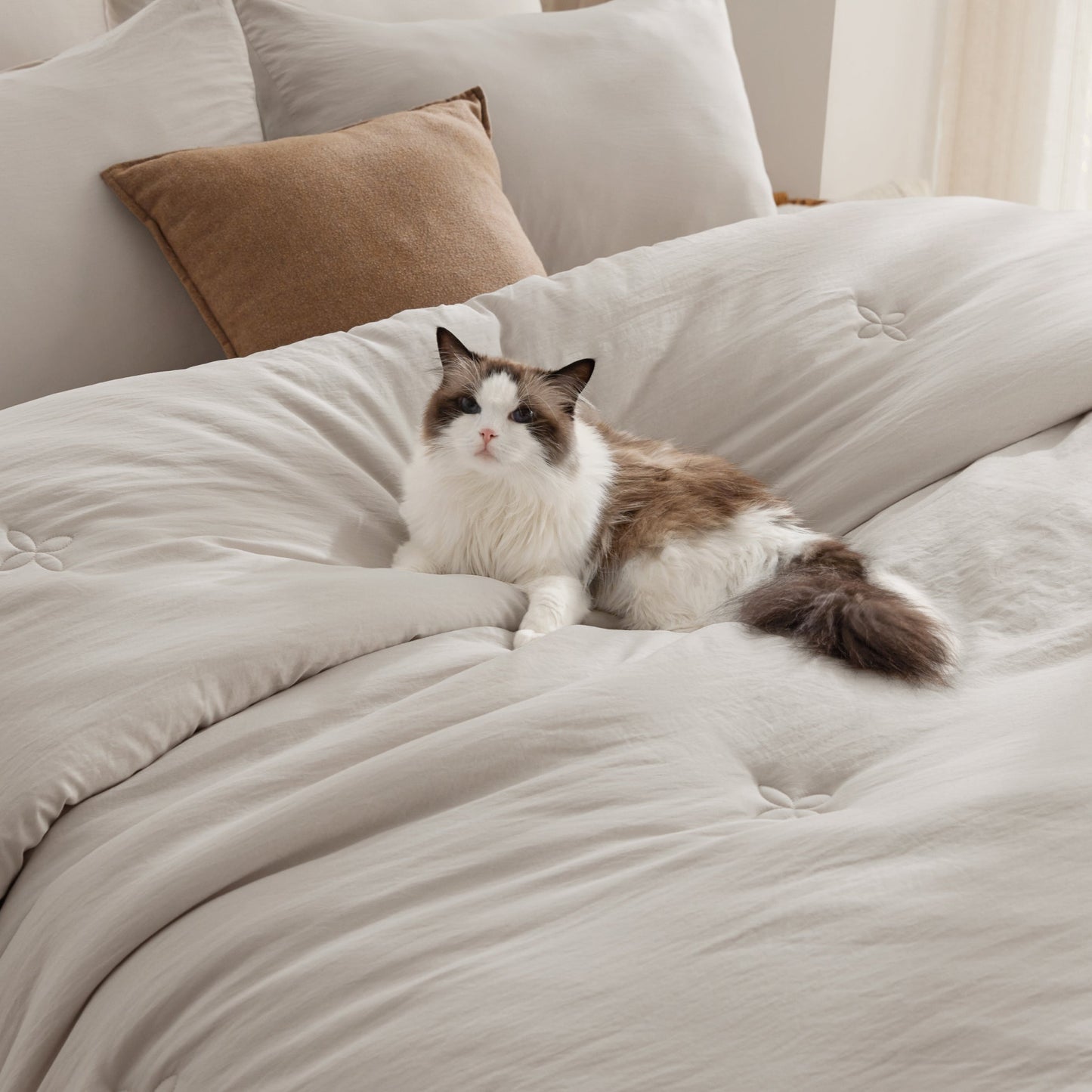 Textured Quilted Comforter Set
