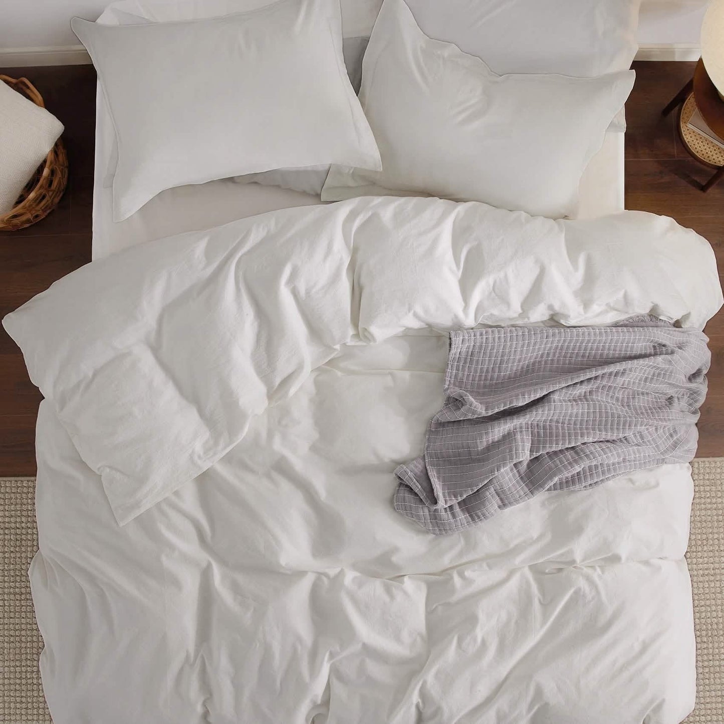 PureWovenTM Washed Cotton Duvet Cover Set