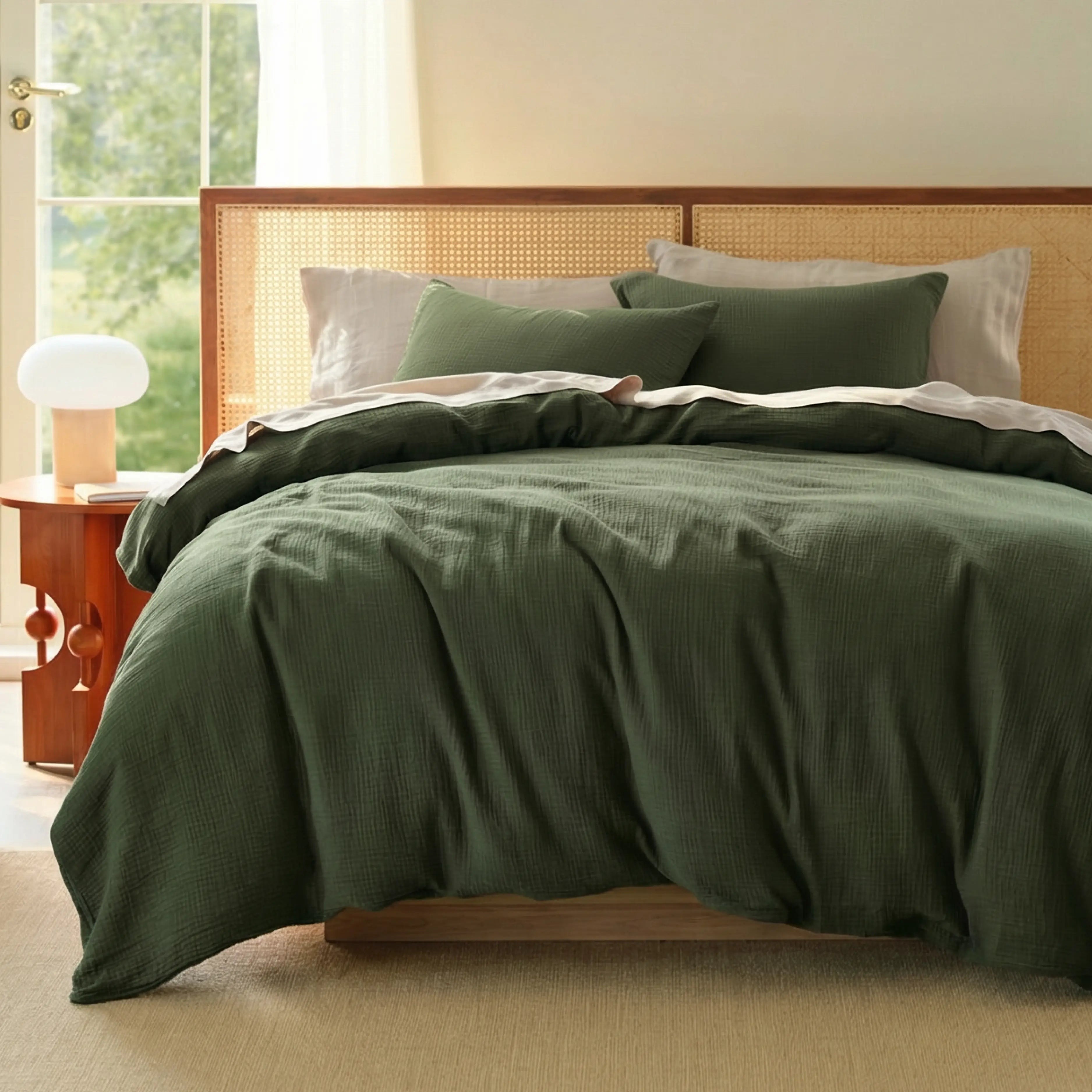 PureWovenTM Triple-Layer Cotton Gauze Duvet Cover Set