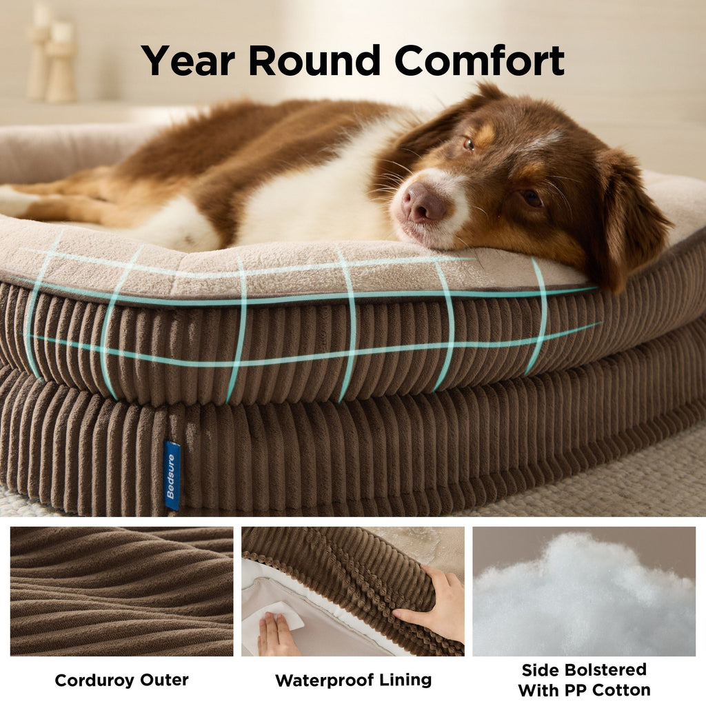 Oval Bolster Dog Bed