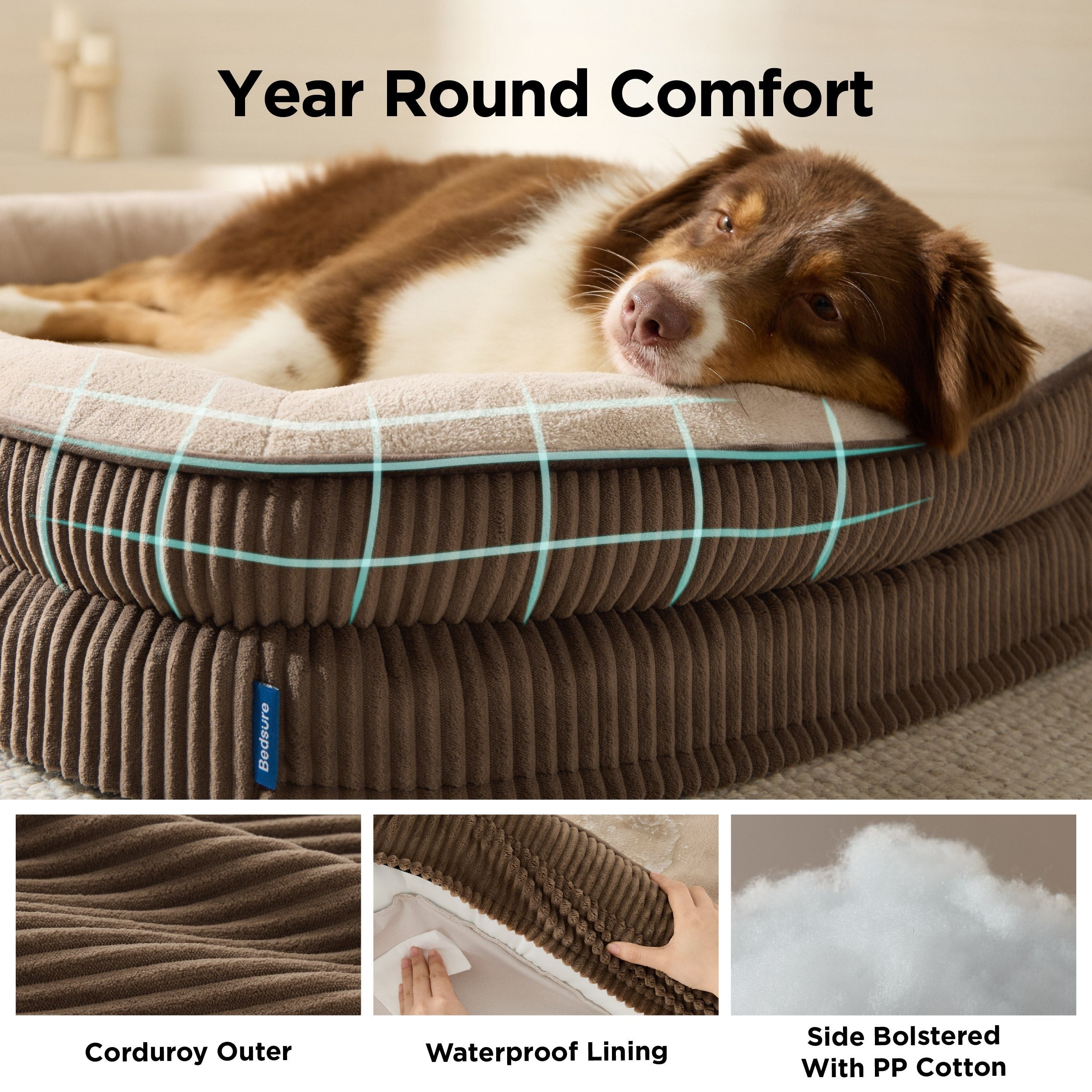 Oval Bolster Dog Bed
