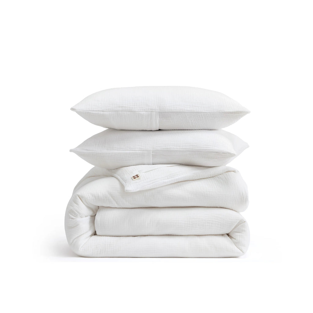 PureWovenTM Triple-Layer Cotton Gauze Duvet Cover Set