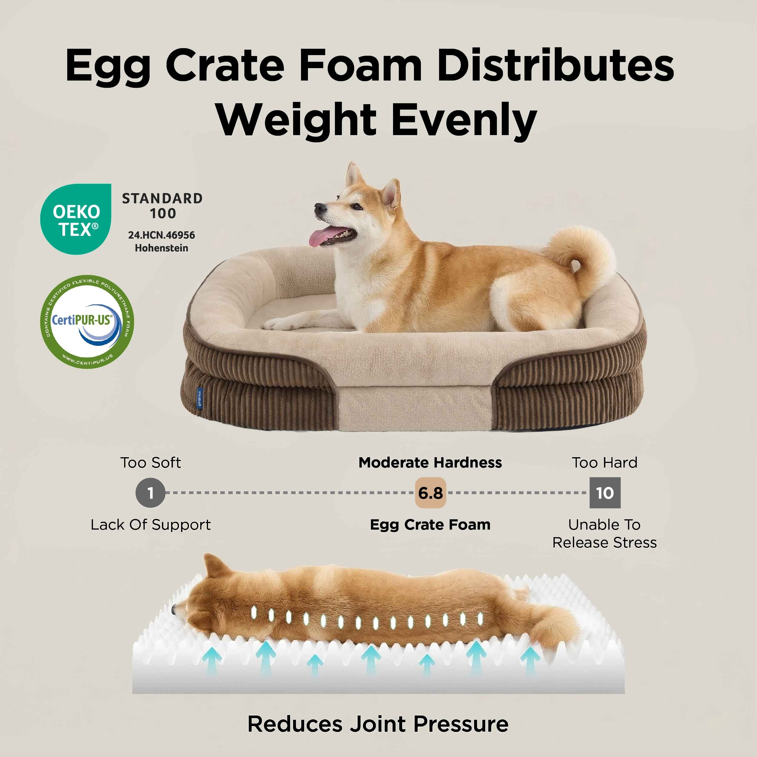 Oval Bolster Dog Bed