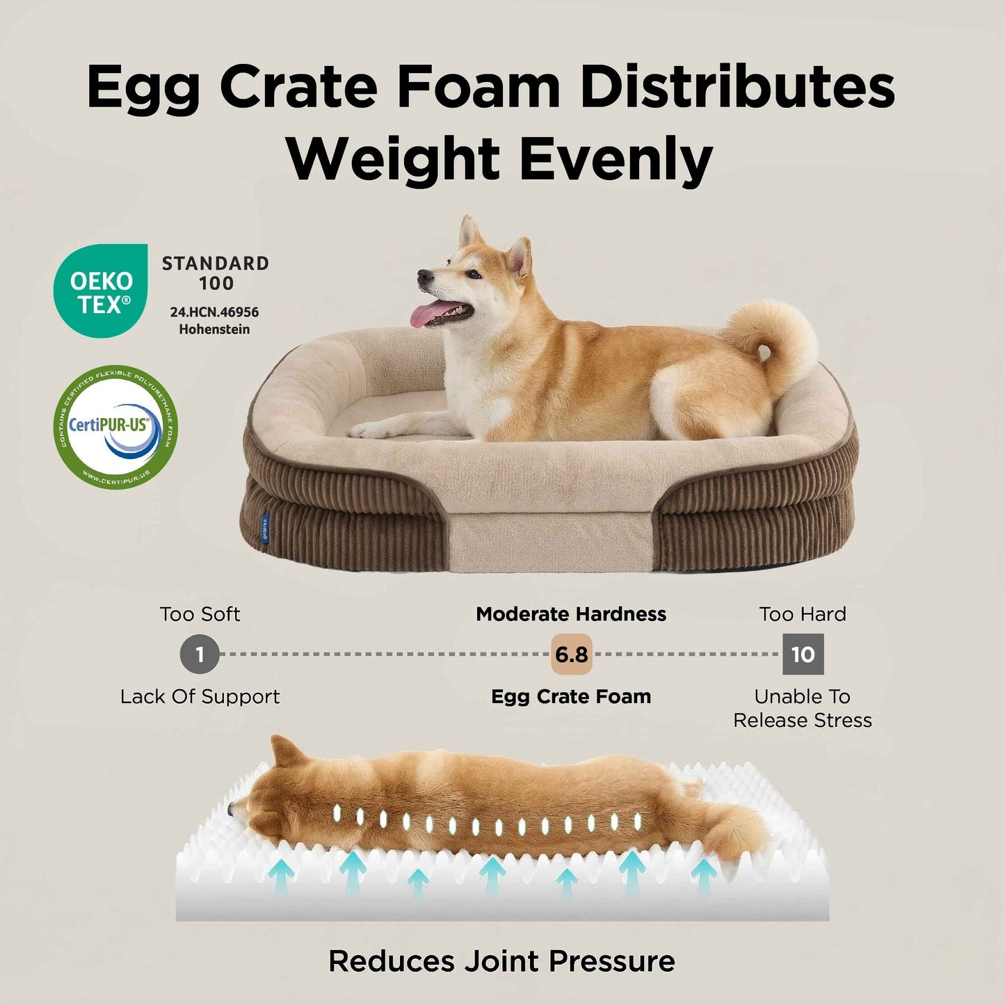 Oval Bolster Dog Bed