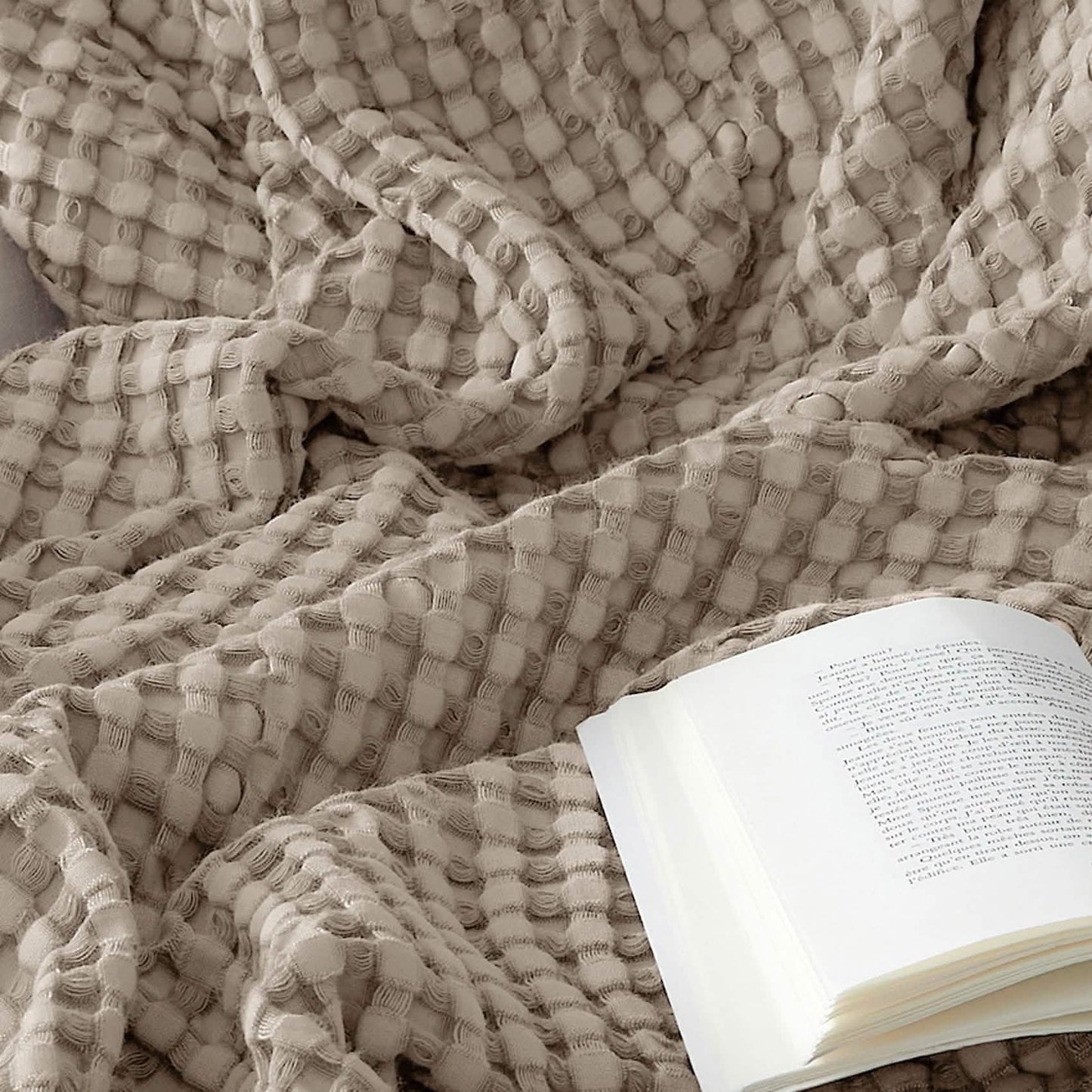 Rayon Derived From Bamboo Waffle Blanket