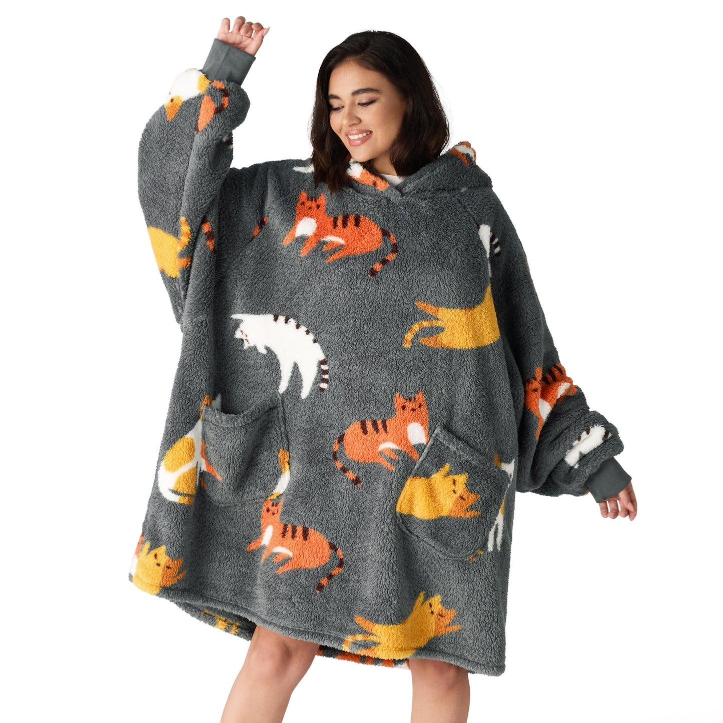 Shaggy Sherpa Blanket Hoodie