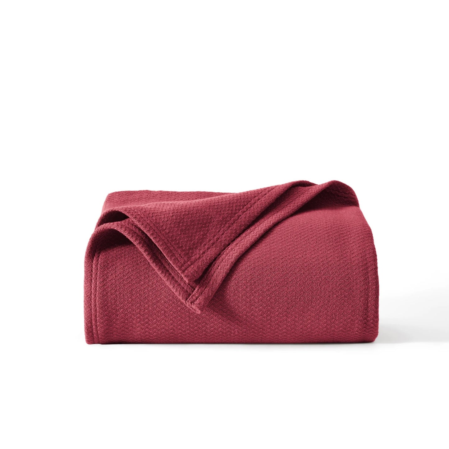 100% Cotton Herringbone Woven Blanket