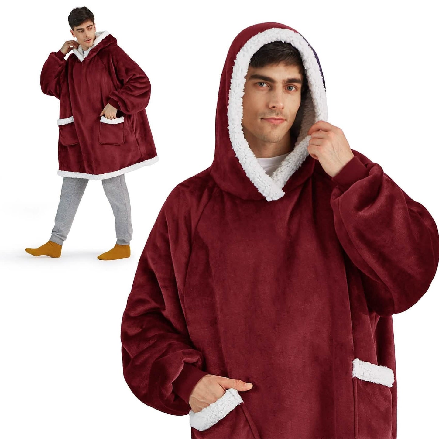 Sherpa Fleece Blanket Hoodie