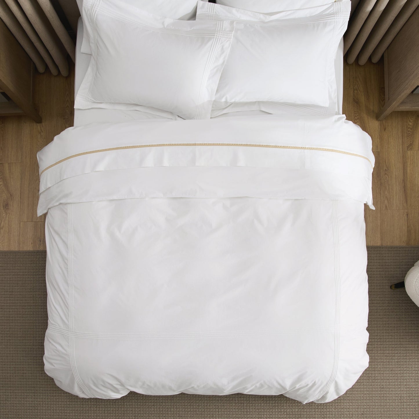 PureWovenTM Cotton Embroidered Hotel Duvet Cover Set
