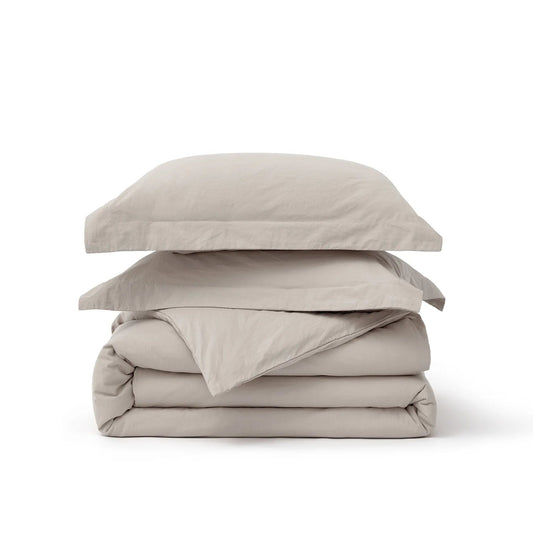PureWovenTM Washed Cotton Duvet Cover Set