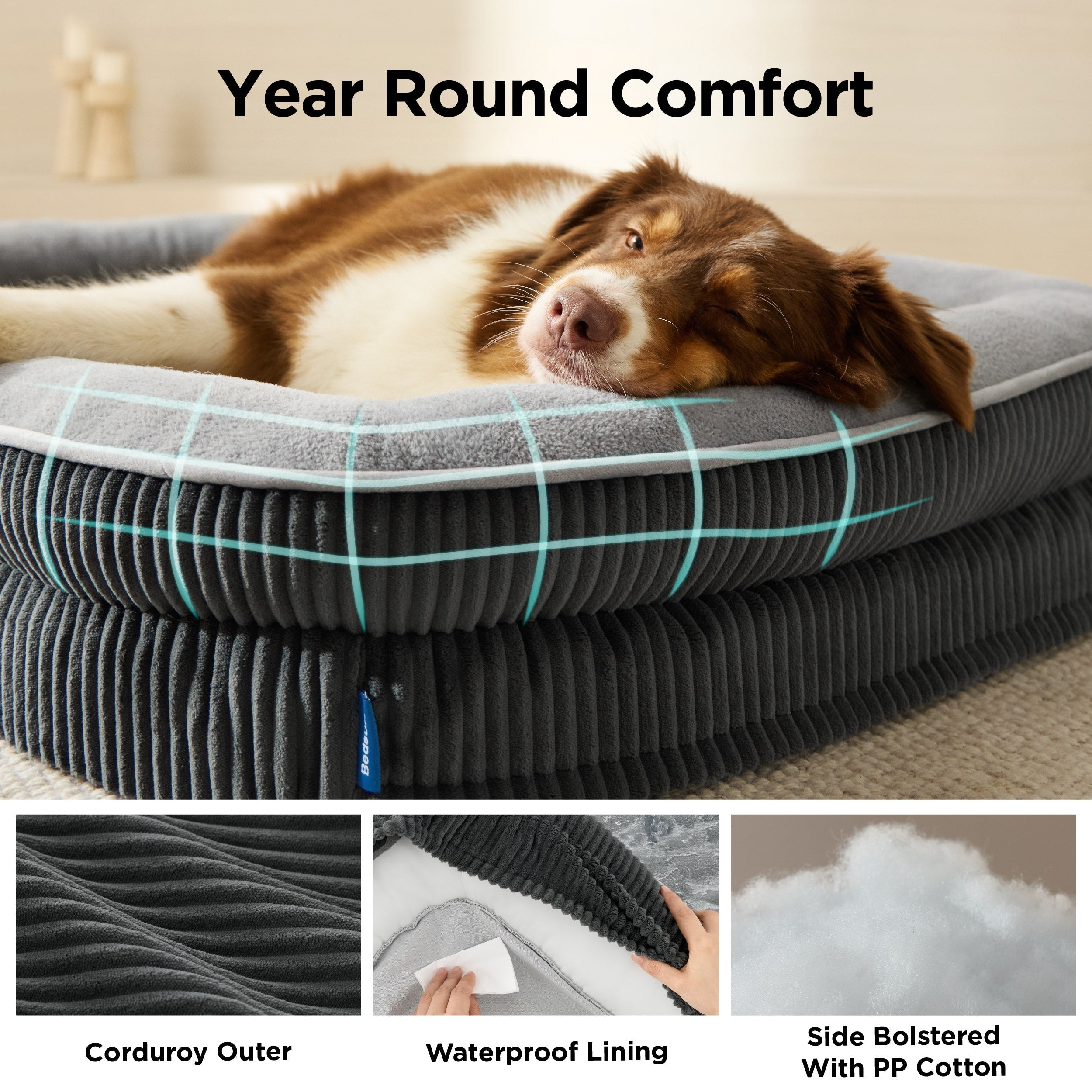 Oval Bolster Dog Bed