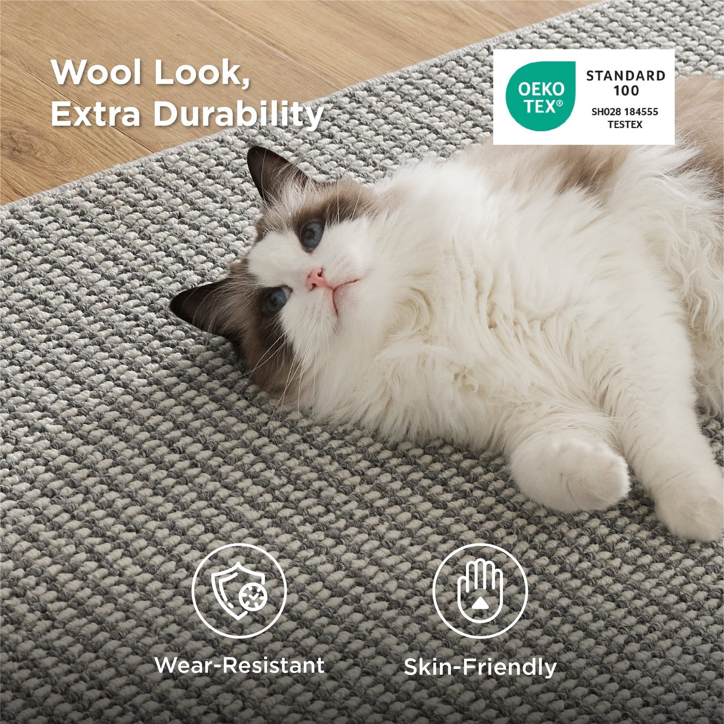Faux Wool Area Rug