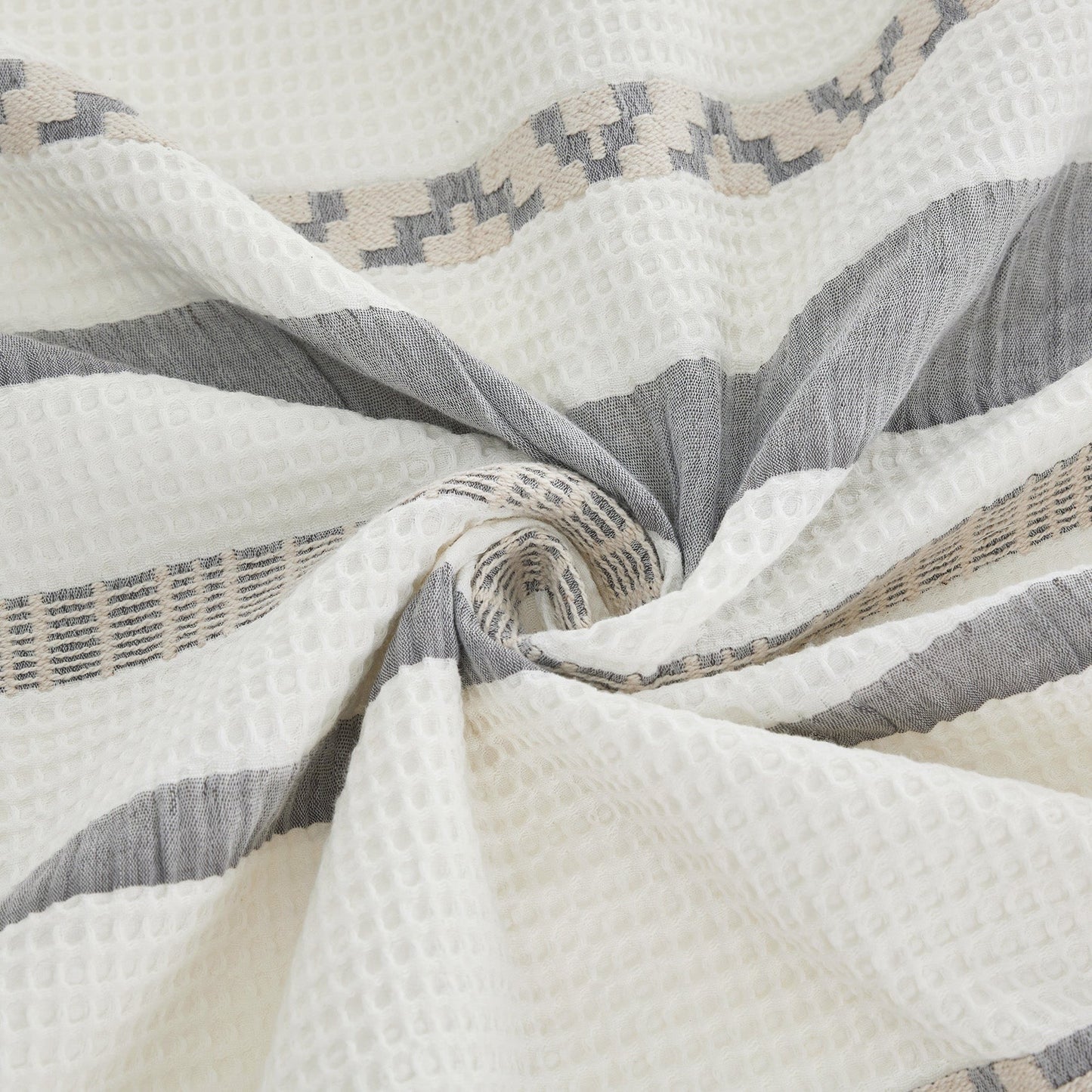 PureWovenTM Cotton Boho Waffle Weave Duvet Cover Set