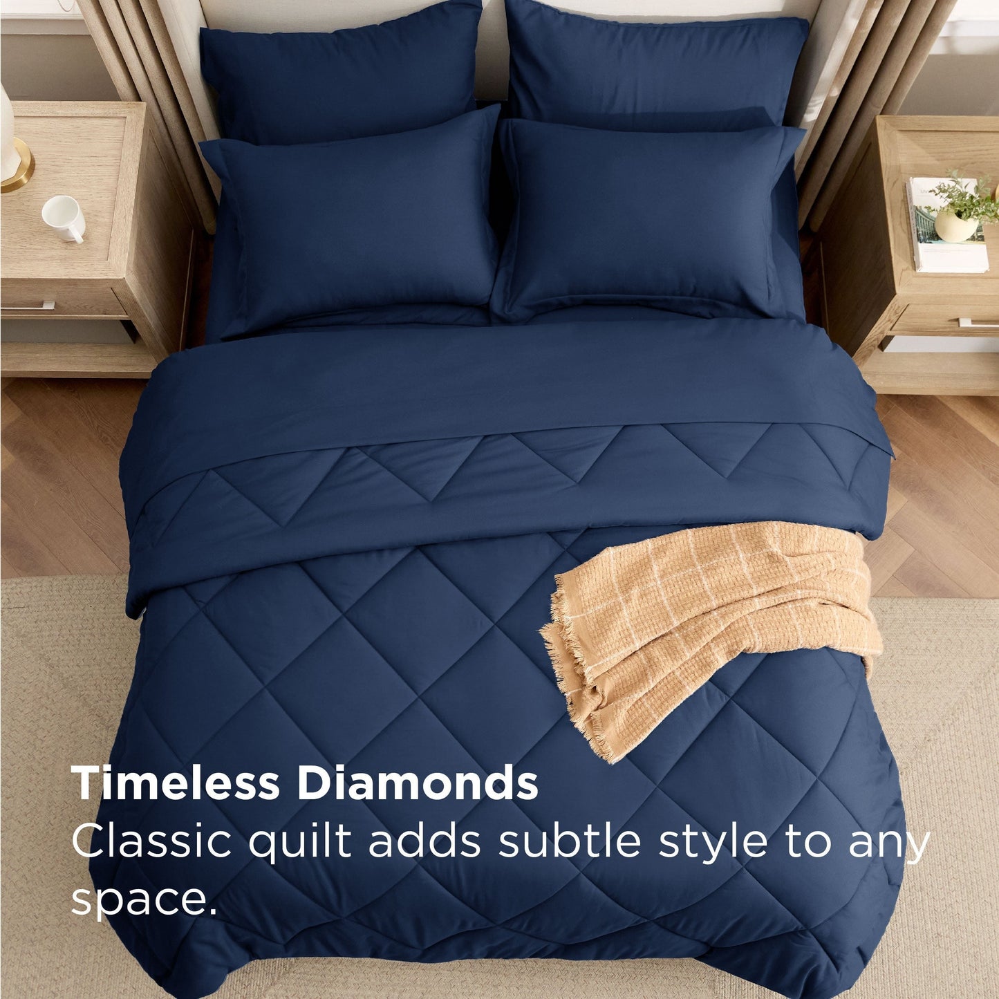 Diamond Quilted Bed-in-a-bag