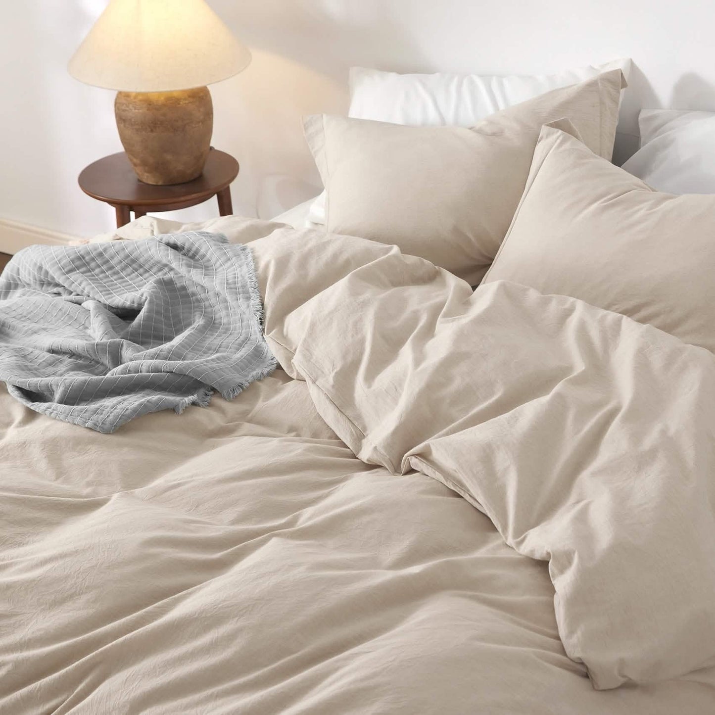 PureWovenTM Washed Cotton Duvet Cover Set