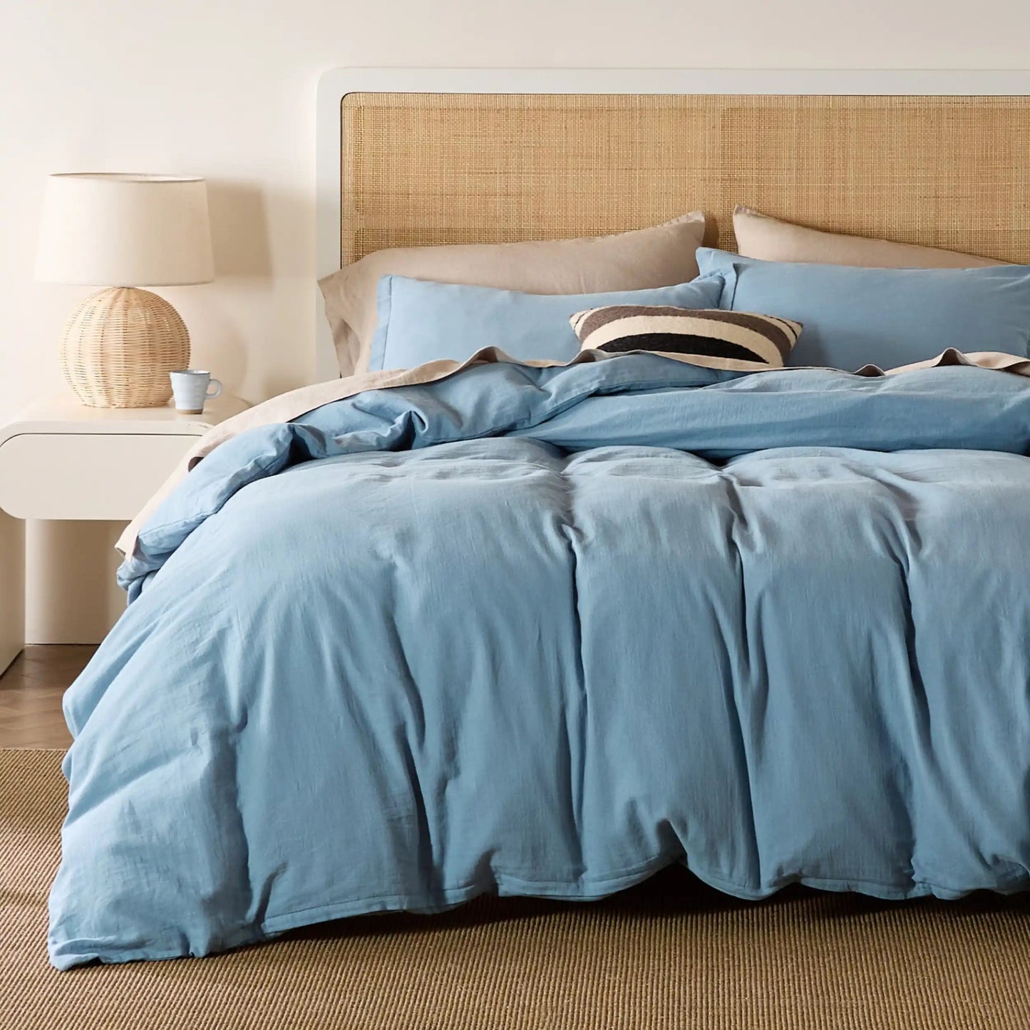 PureWovenTM 100% Muslin Duvet Cover Set