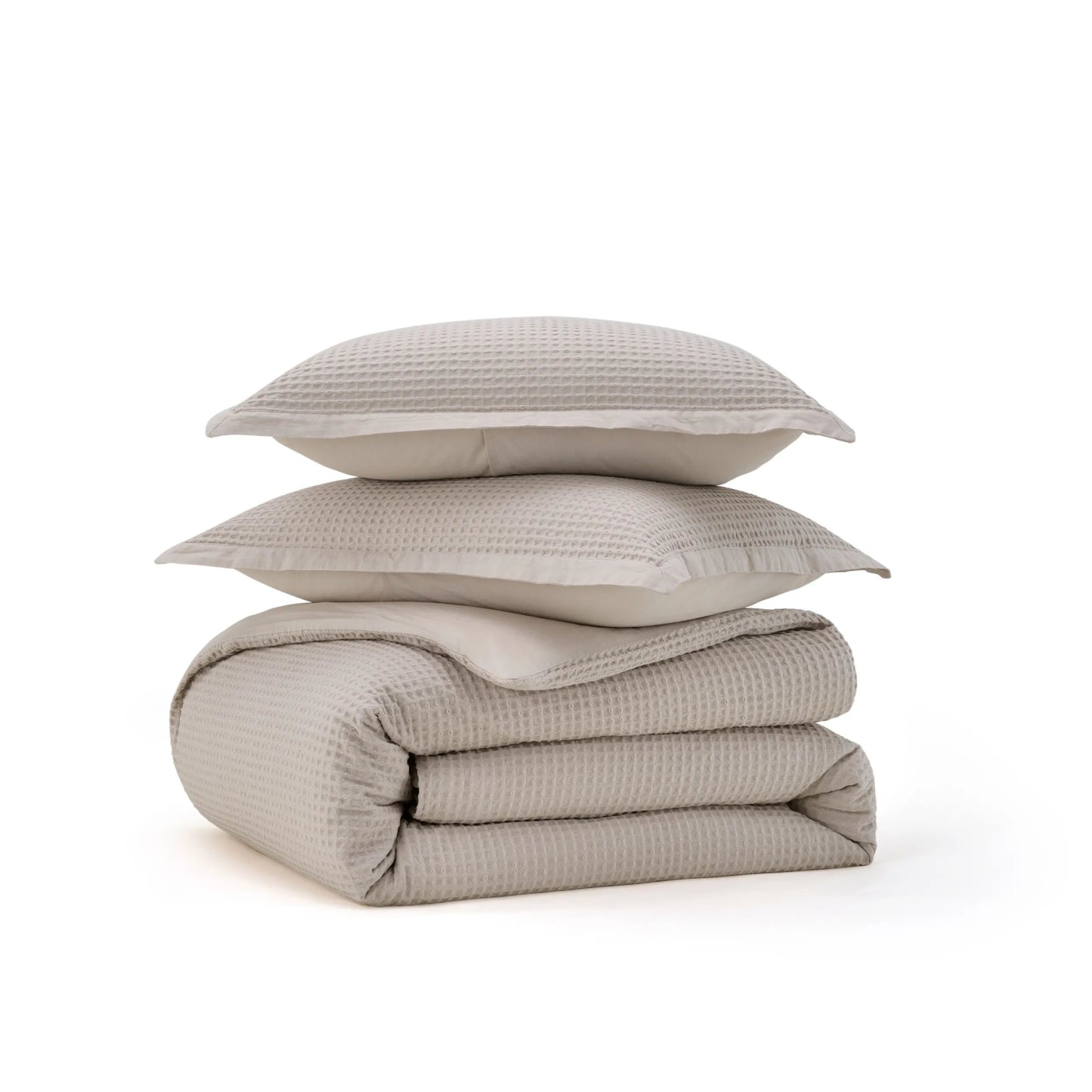 PureWovenTM Cotton Waffle Weave Duvet Cover Set