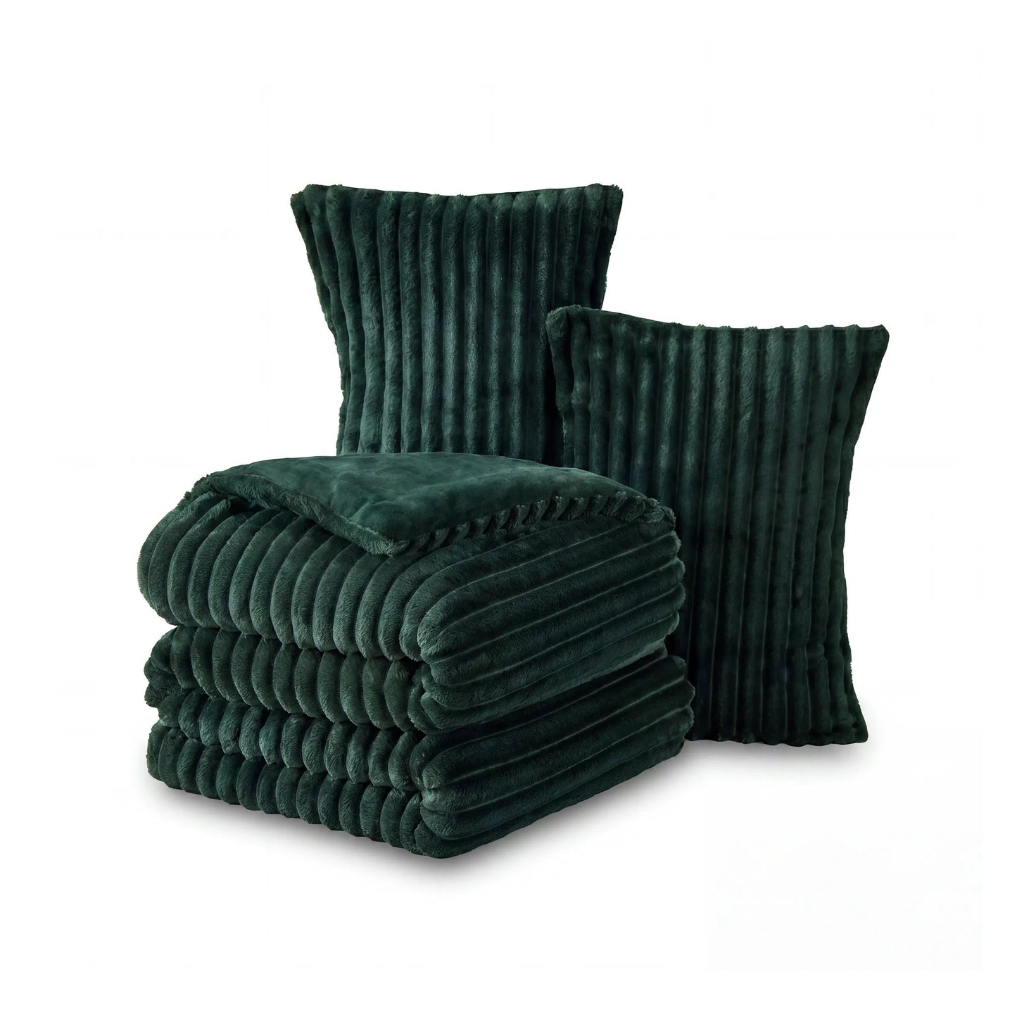 Striped Flannel Comforter Set