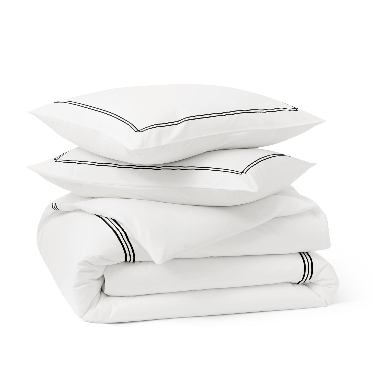 PureWovenTM Cotton Embroidered Hotel Duvet Cover Set