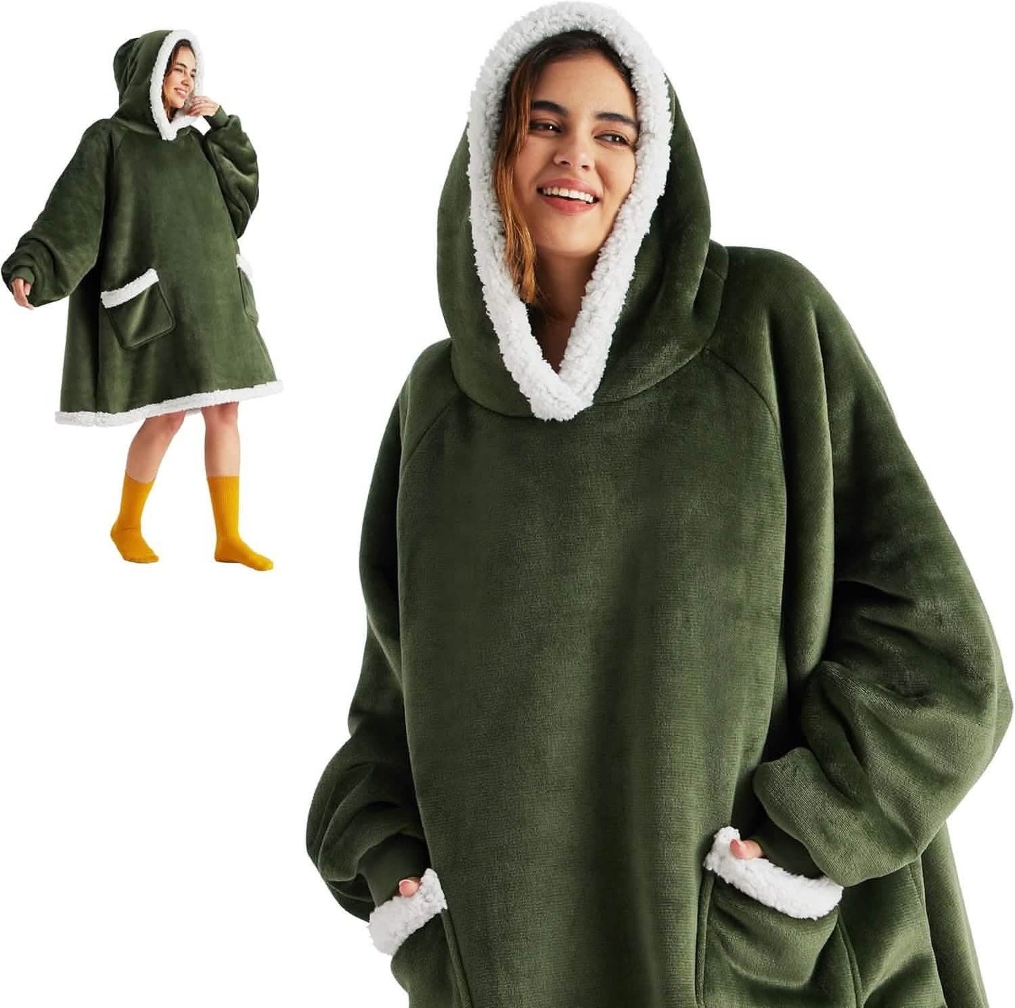 Sherpa Fleece Blanket Hoodie