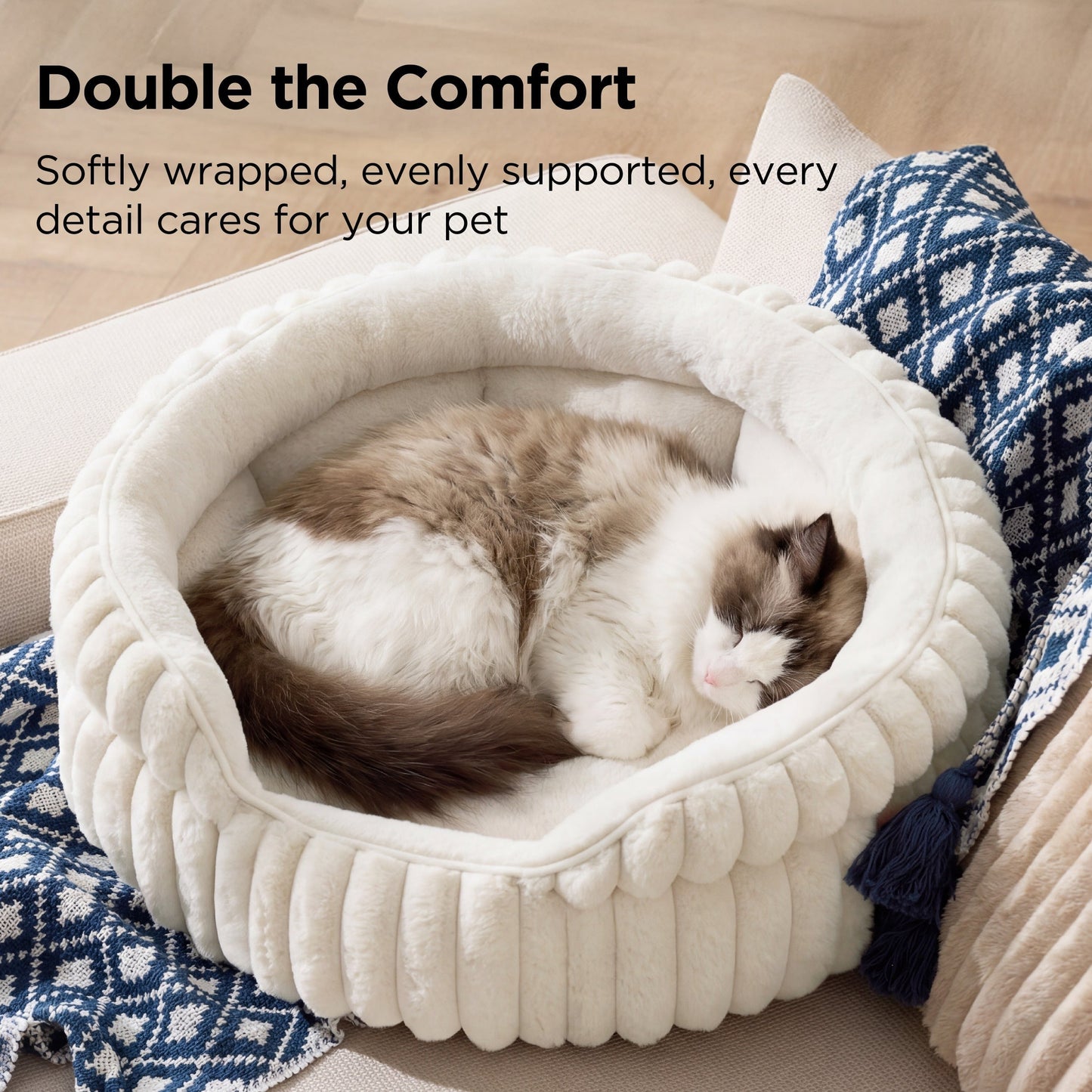 ComfyFleeceTM Dual-layer Cat Bed