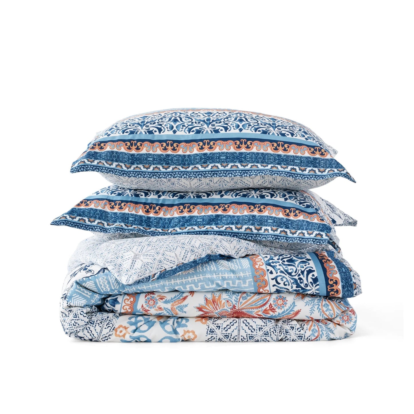 PureWovenTM 100% Cotton Patterned Duvet Cover Set
