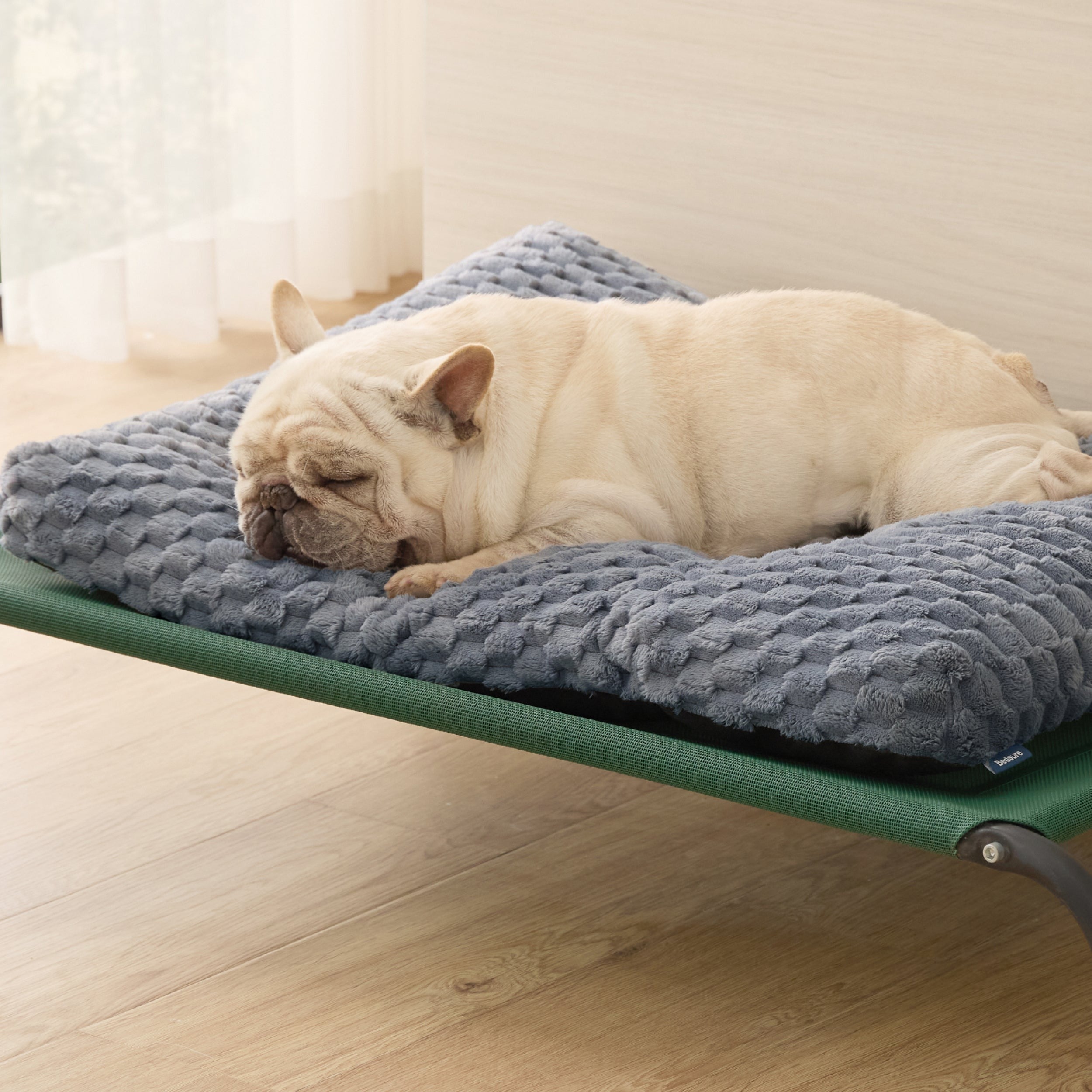 Soft Bubble Fleece Dog Bed