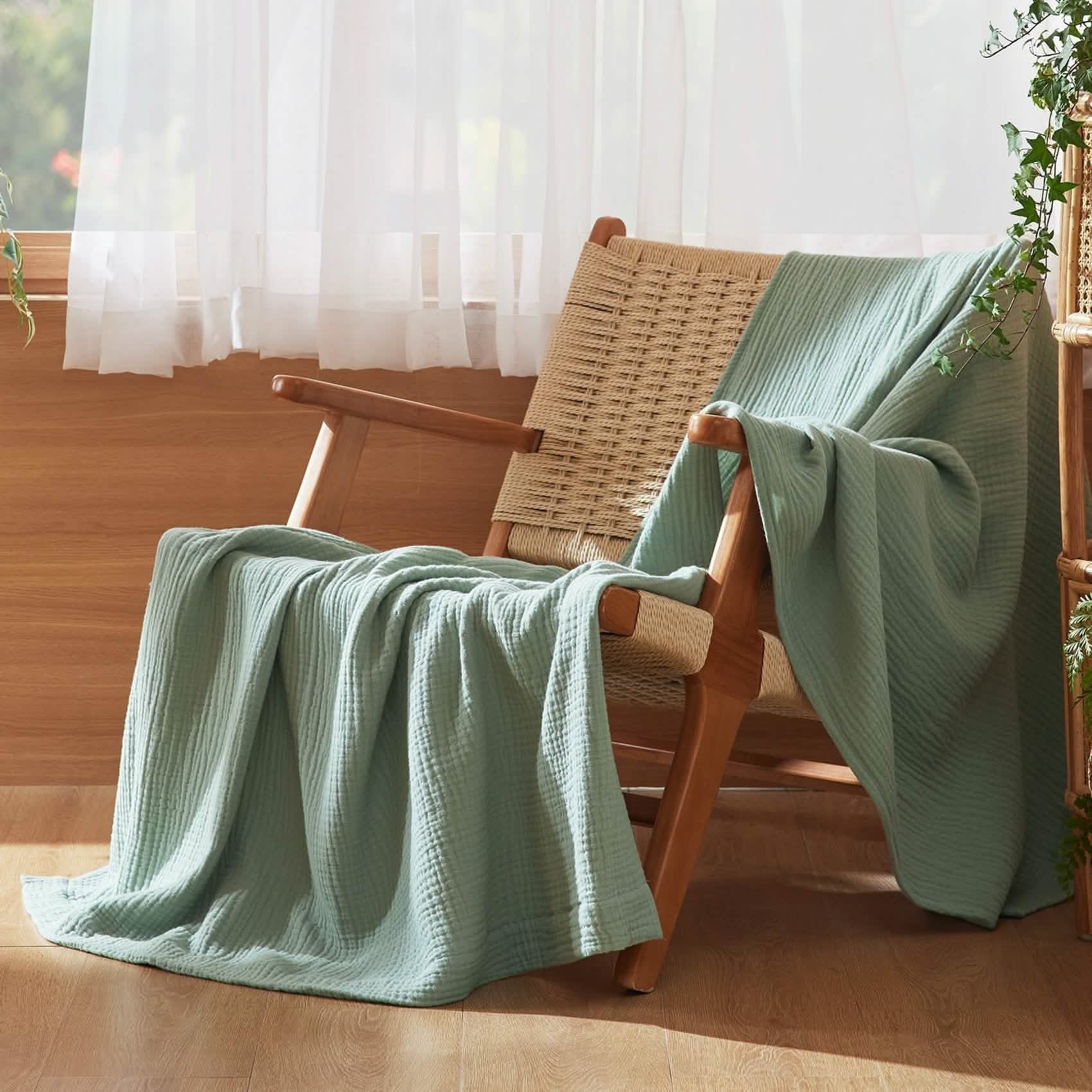 100% Cotton Gauze Spring Throw Blanket