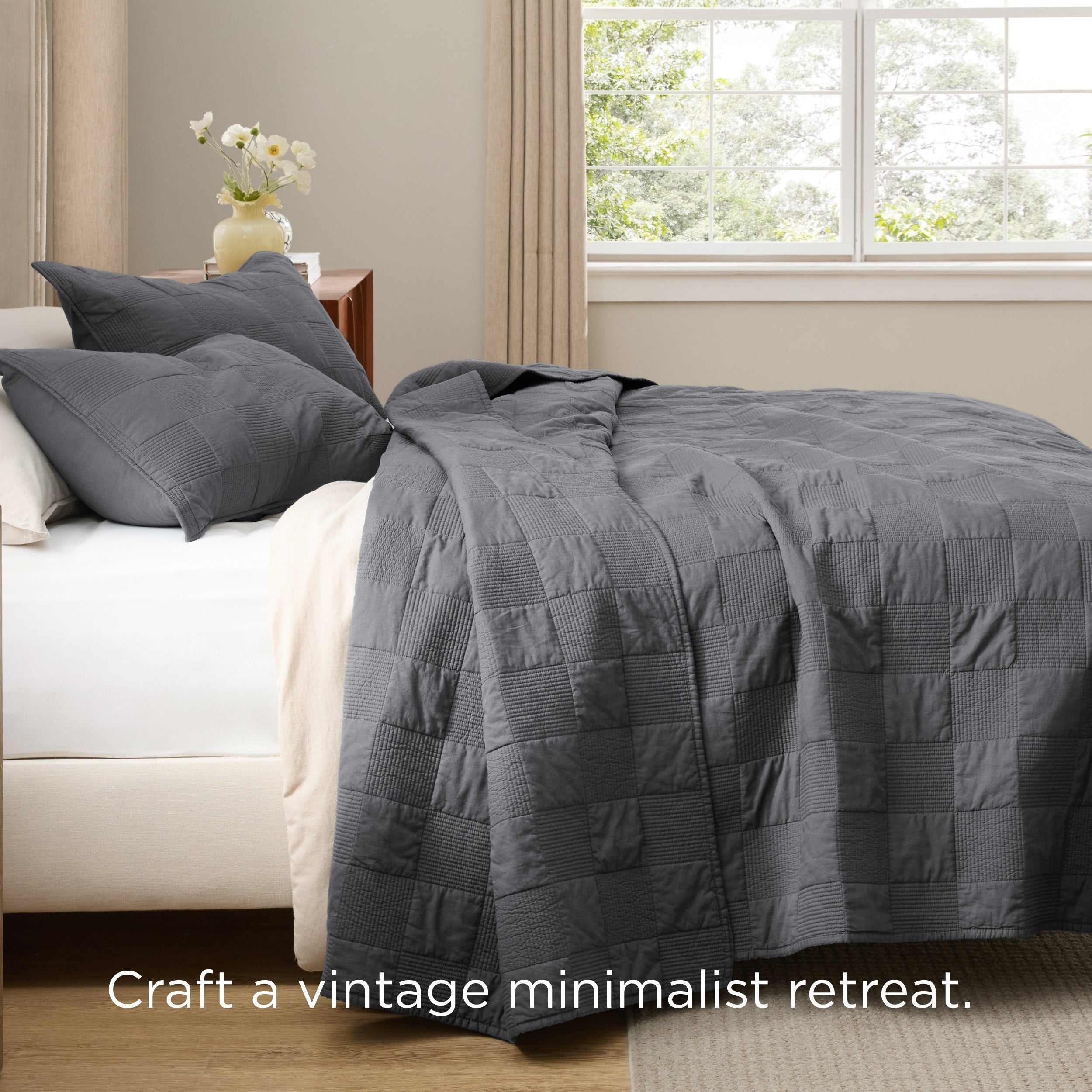 Cotton Checkered Quilted Set