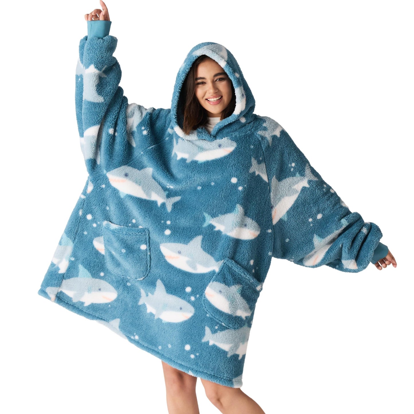 Shaggy Sherpa Blanket Hoodie