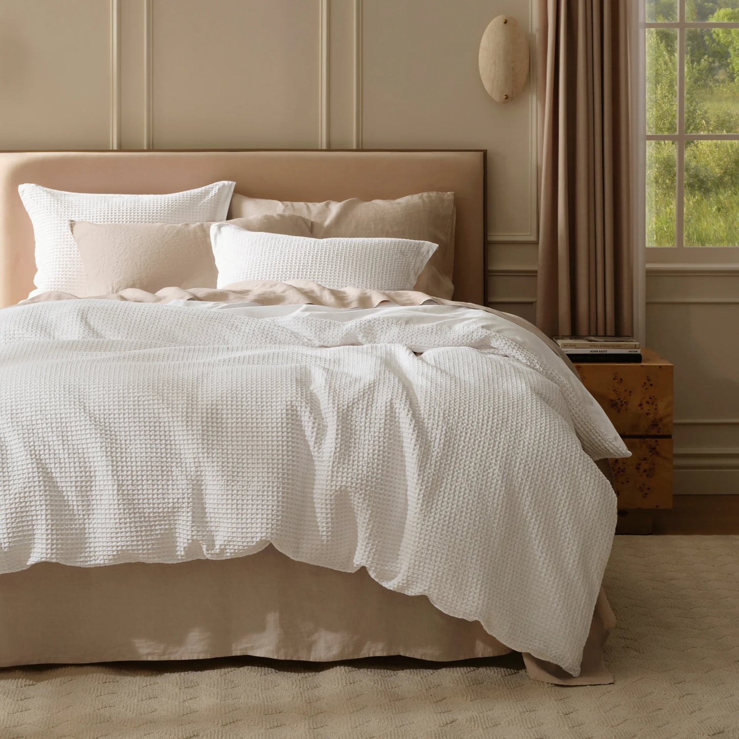 PureWovenTM Cotton Waffle Weave Duvet Cover Set